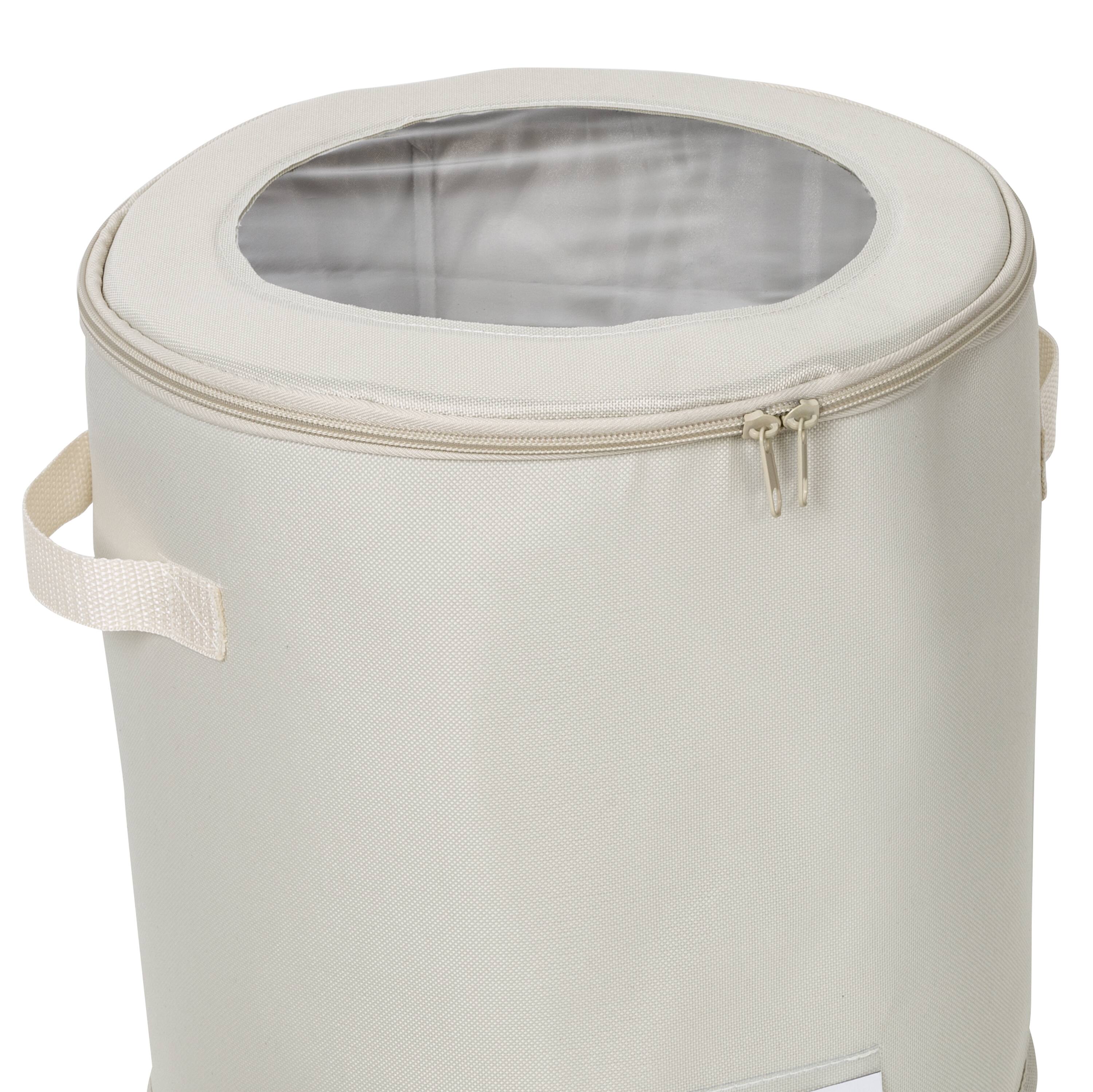 Honey Can Do Natural Round Dinnerware Storage Box Set