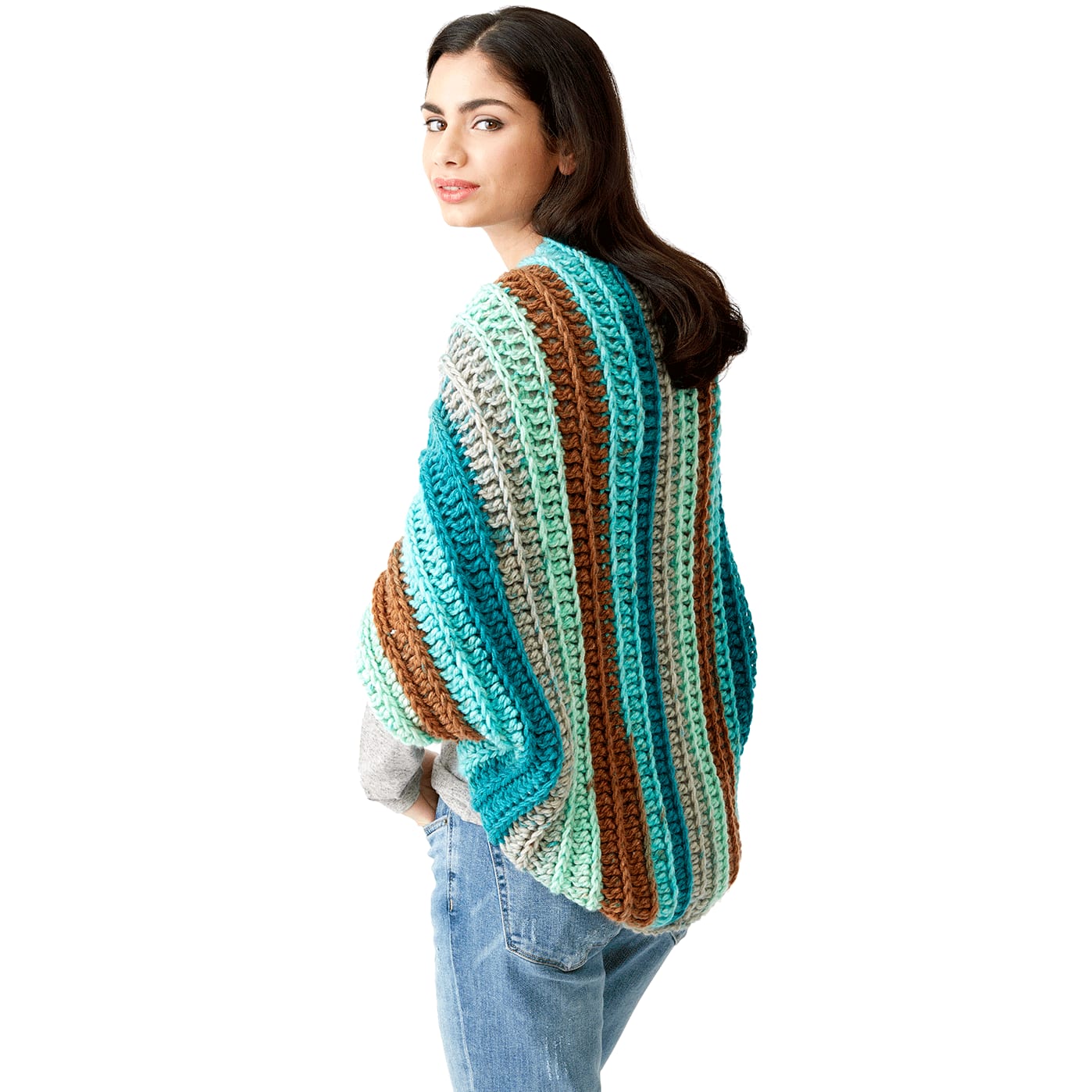 Caron® Chunky Cakes™ Crochet Blanket Cardigan | Michaels