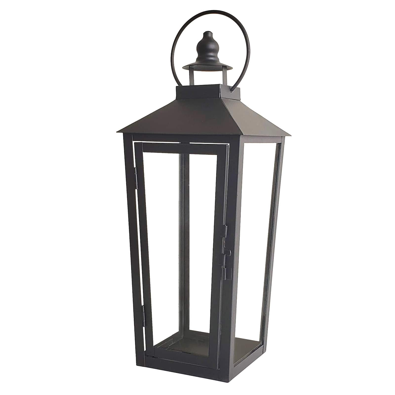 15.7" Black Metal Lantern by Ashland®