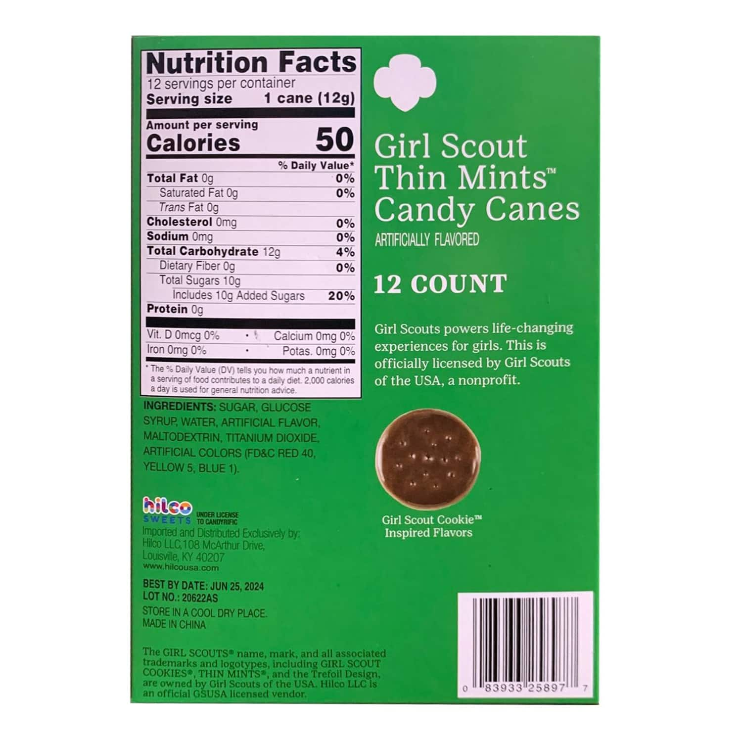 Girl Scout Thin Mints&#x2122; Candy Canes, 12ct.