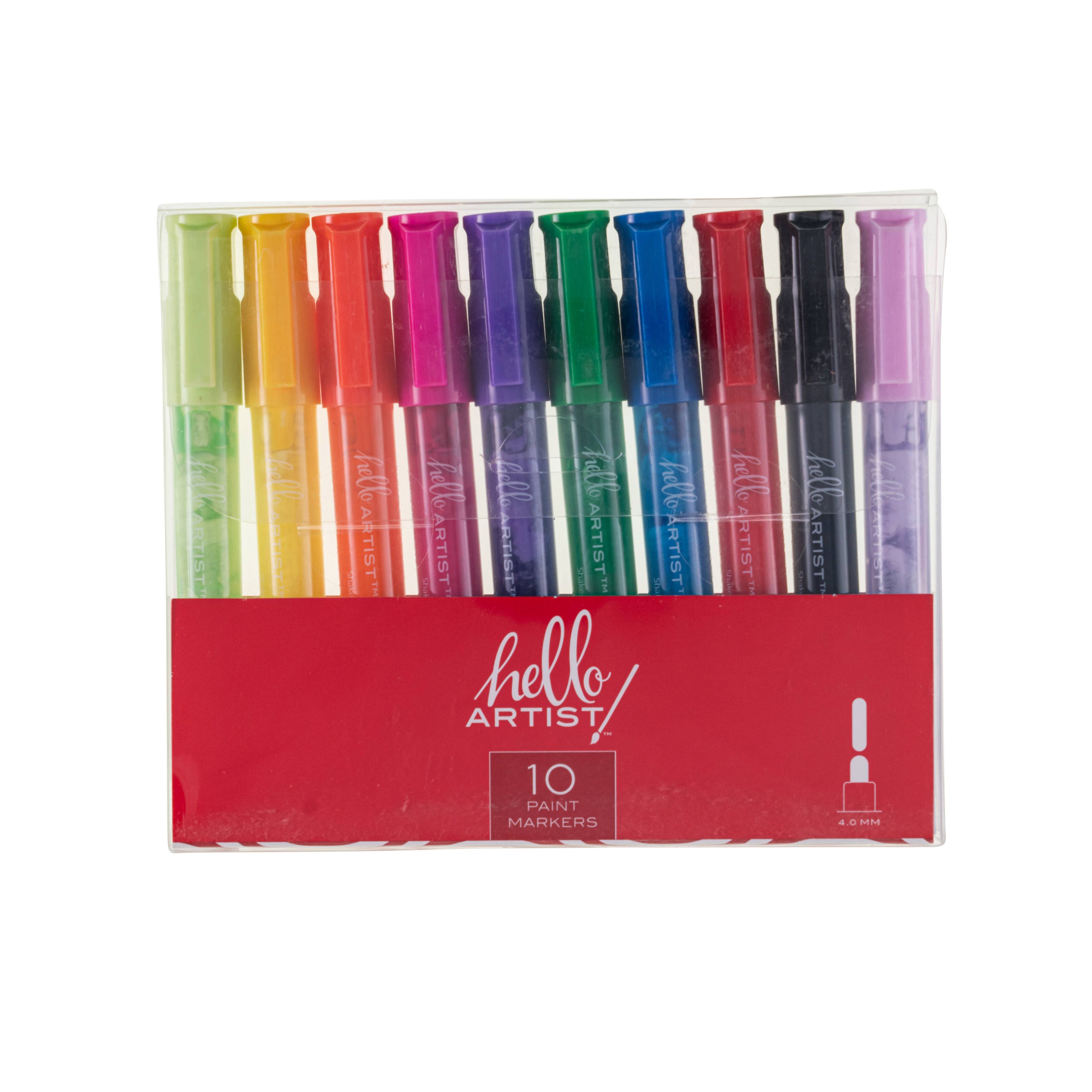 Hello, Artist!&#x2122; 10-Color Paint Markers Set