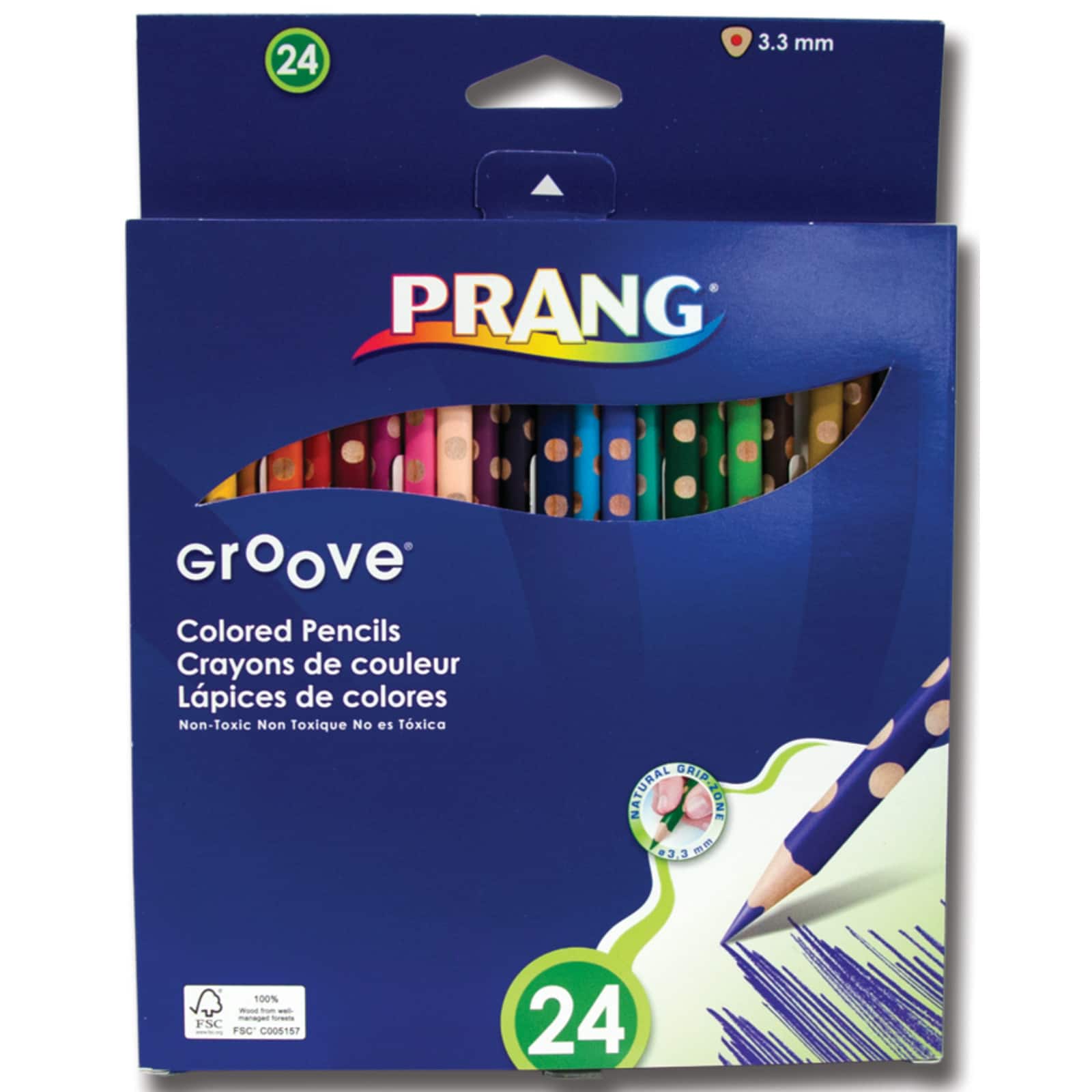 Prang&#xAE; Groove&#xAE; Slim 24 Colored Pencil Set
