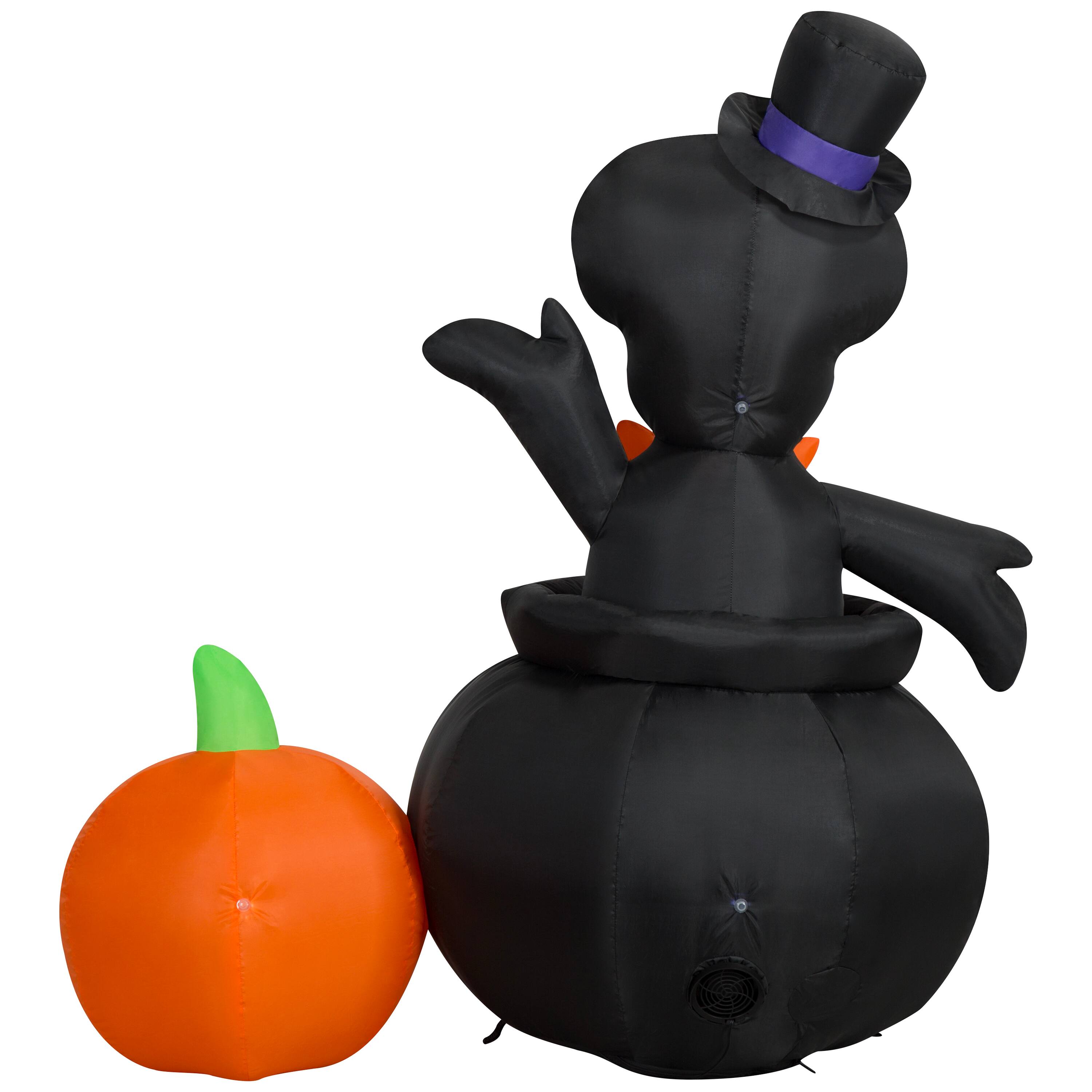 4ft. Airblown&#xAE; Inflatable Halloween Skeleton in Cauldron with LED Lights