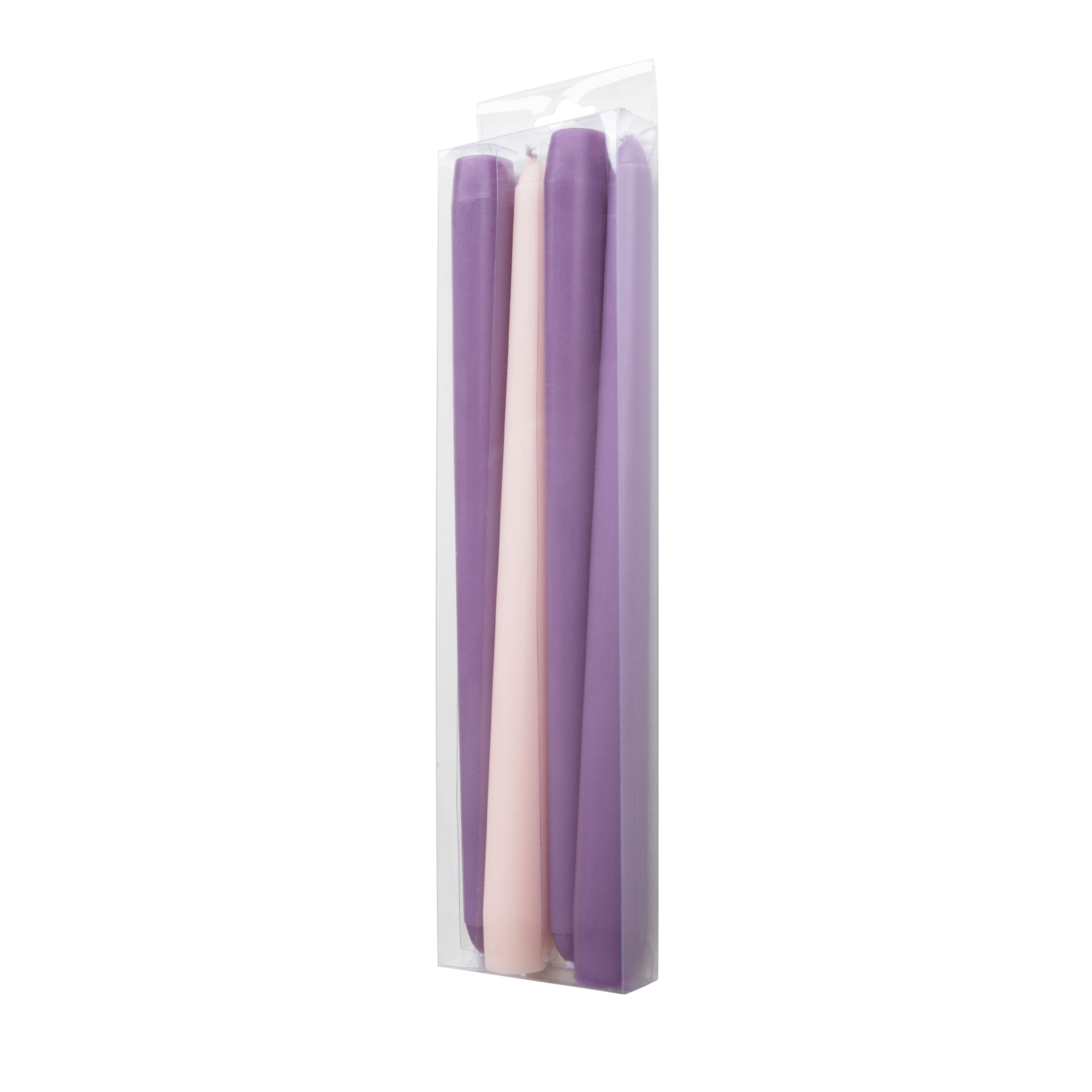 10&#x22; Purple &#x26; Pink Unscented Advent Taper Candles, 4ct. by Ashland&#xAE;