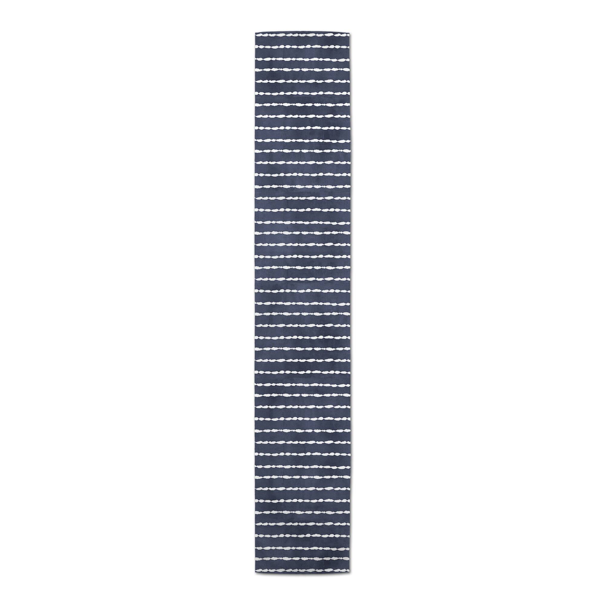 Navy Striped Table Runner