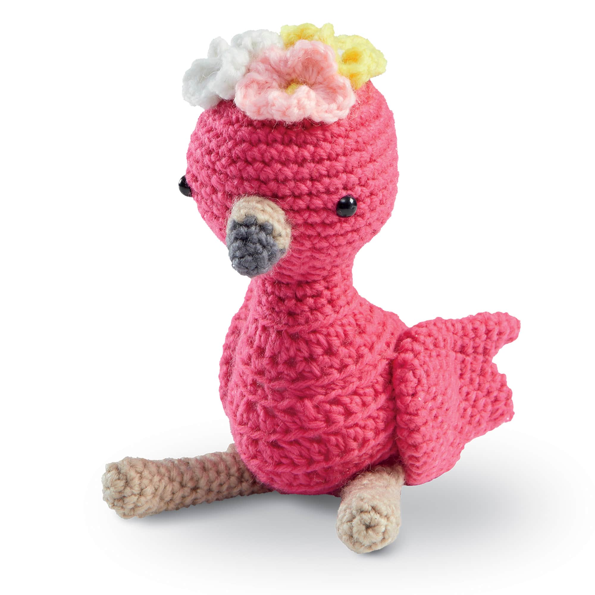 6 Pack: Intermediate Flamingo Amigurumi Crochet Kit by Loops & Threads®