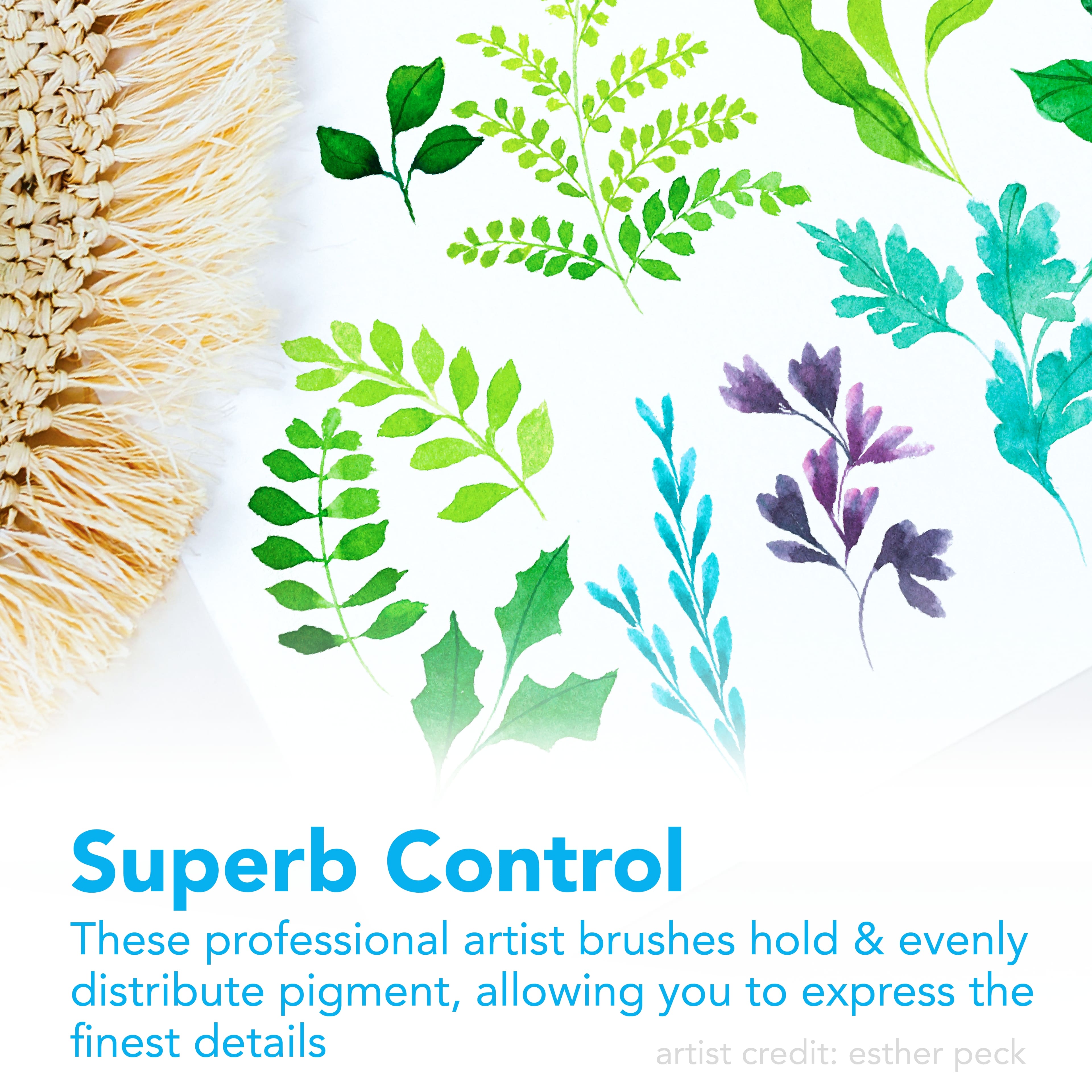 12 Pack: Princeton™ Watercolor Floral 3 Piece Brush Set