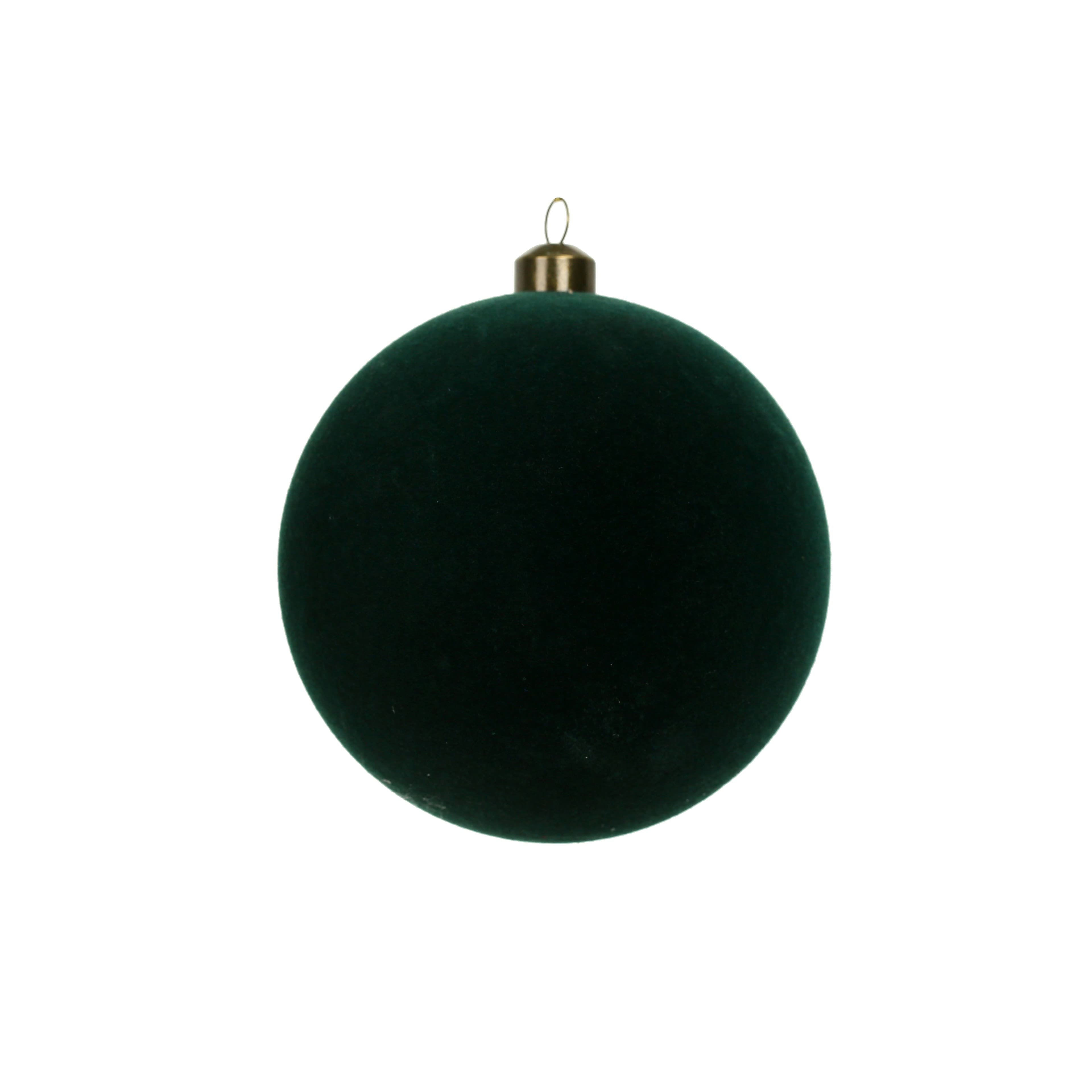 4 Pack 3.8&#x22; Flocked Shatterproof Ball Ornaments by Ashland&#xAE;