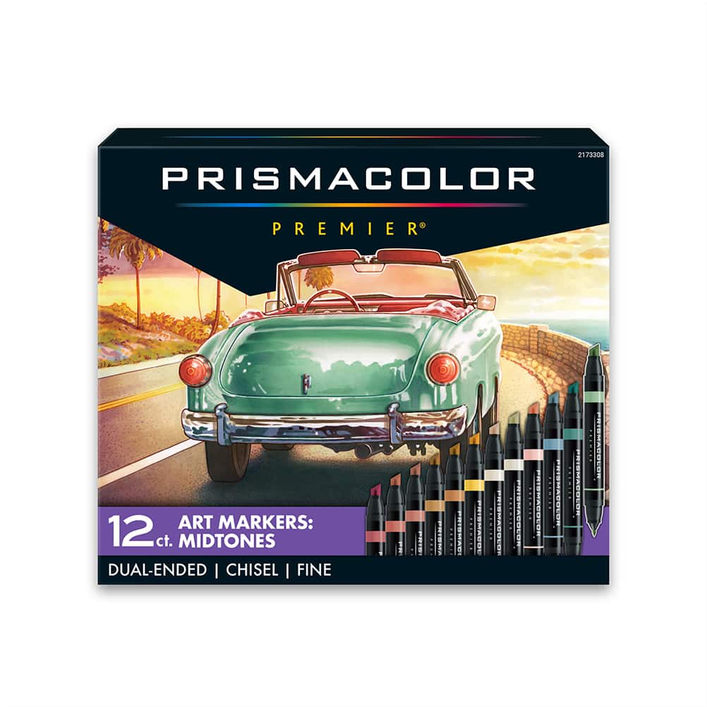 Prismacolor&#xAE; Premier&#xAE; Mid Tone Dual-Ended Art Markers, 12ct.