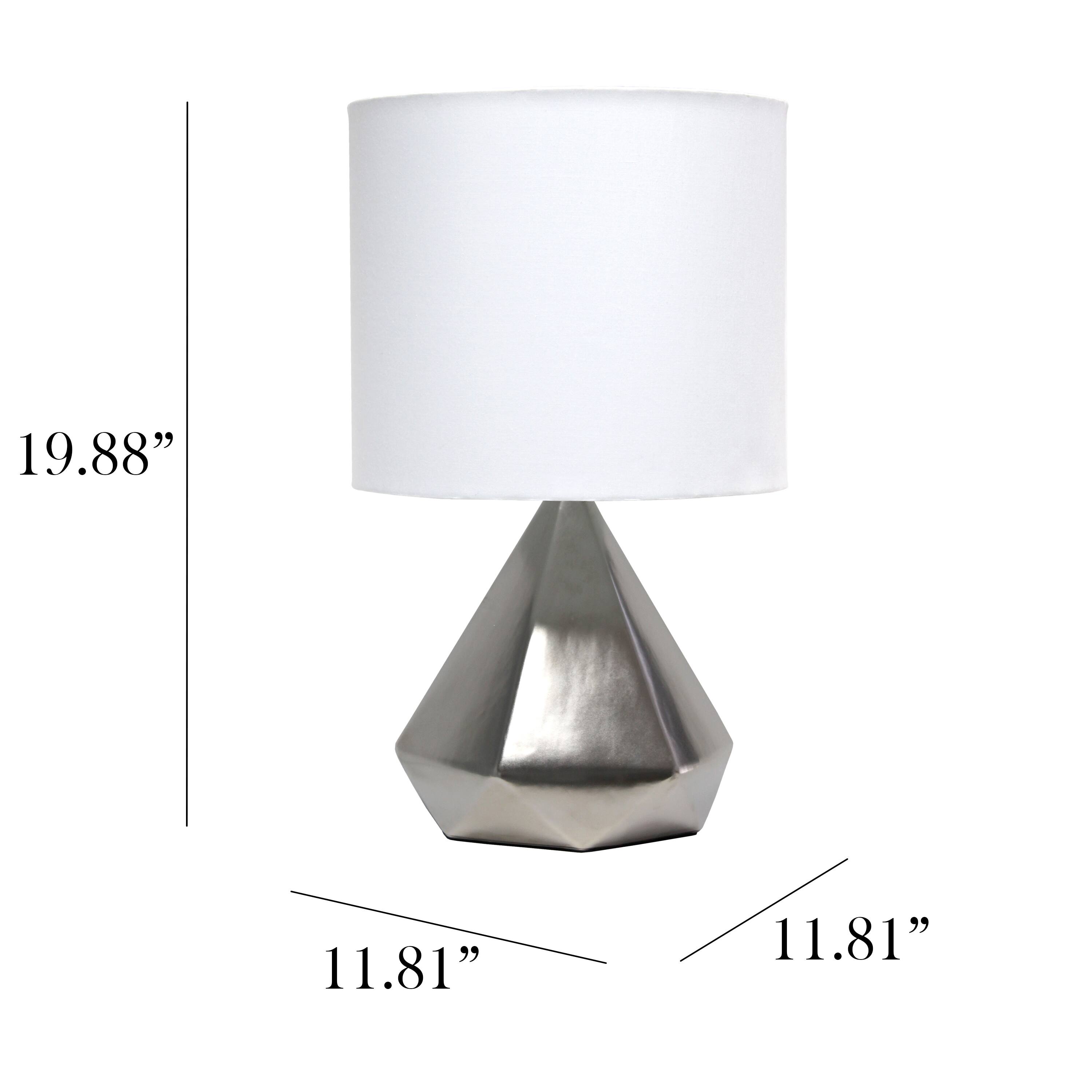 Simple Designs 19.8&#x22; Solid Pyramid Table Lamp