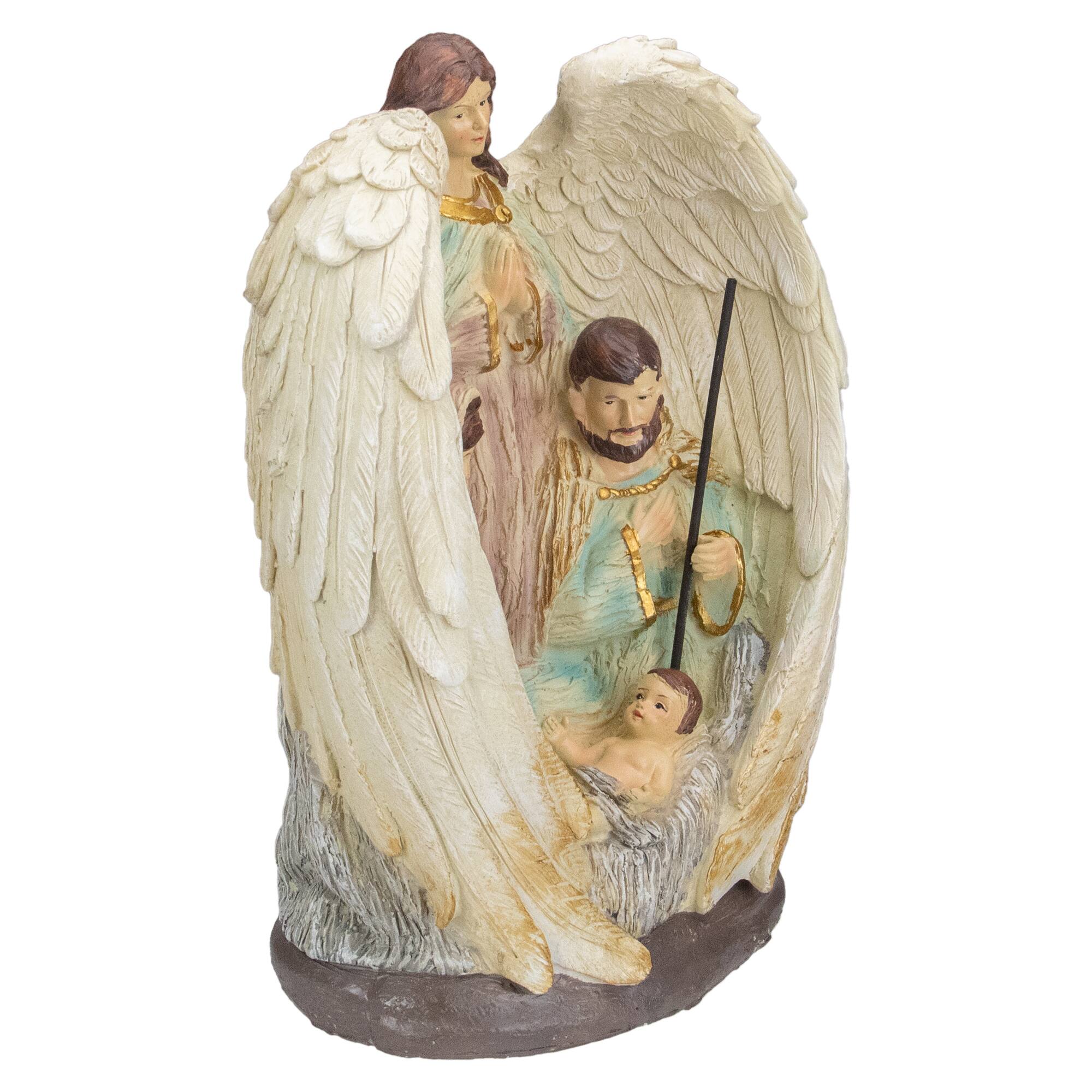 11.25'' Holy Family and Angel Christmas Nativity Decoration