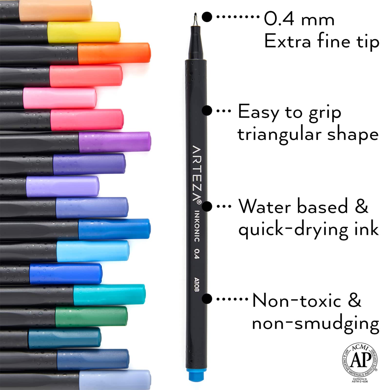 Arteza&#xAE; Inkonic&#xAE; 48 Fineliner Pen Set