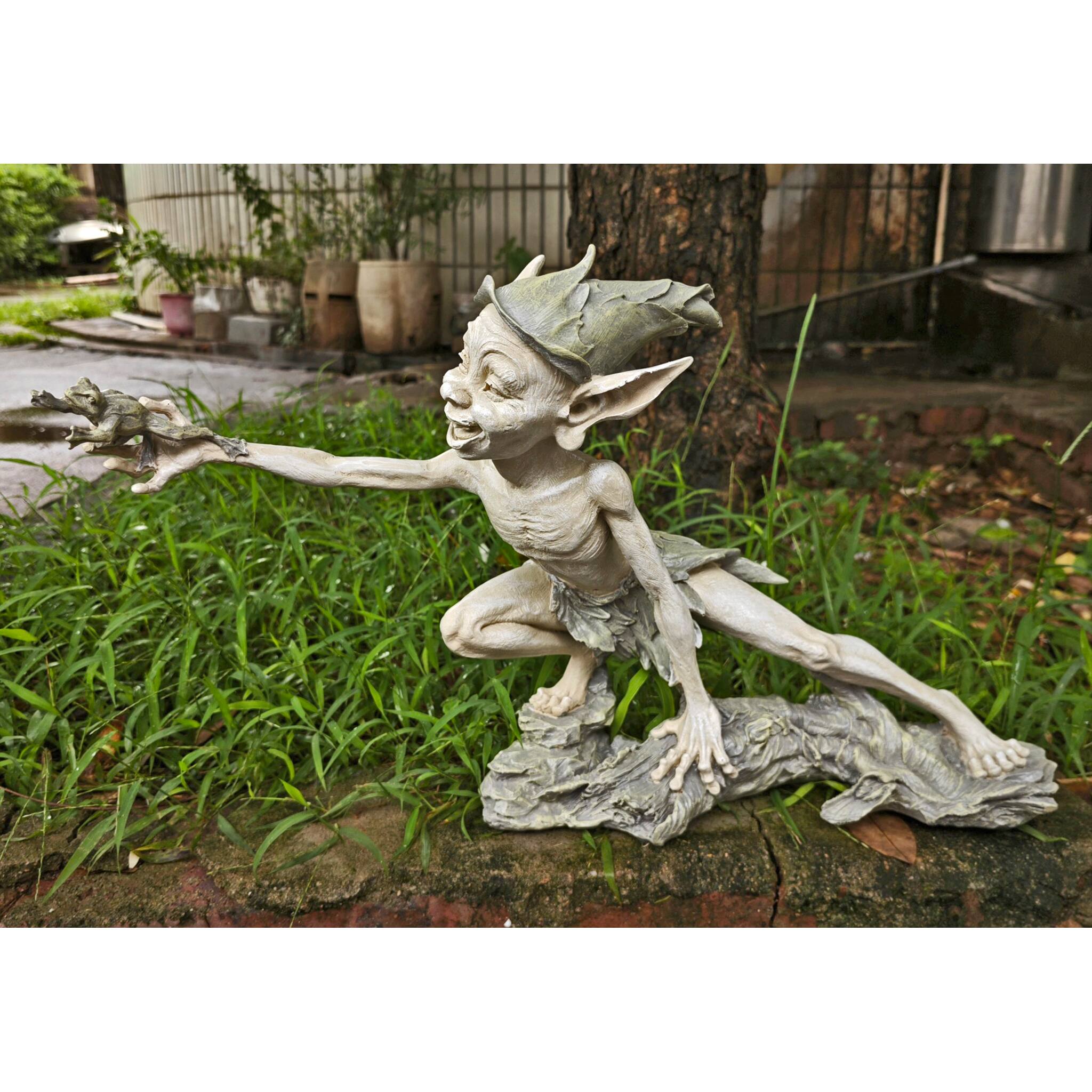 Design Toscano Sling & Stretch Garden Pixie Sculptures Set