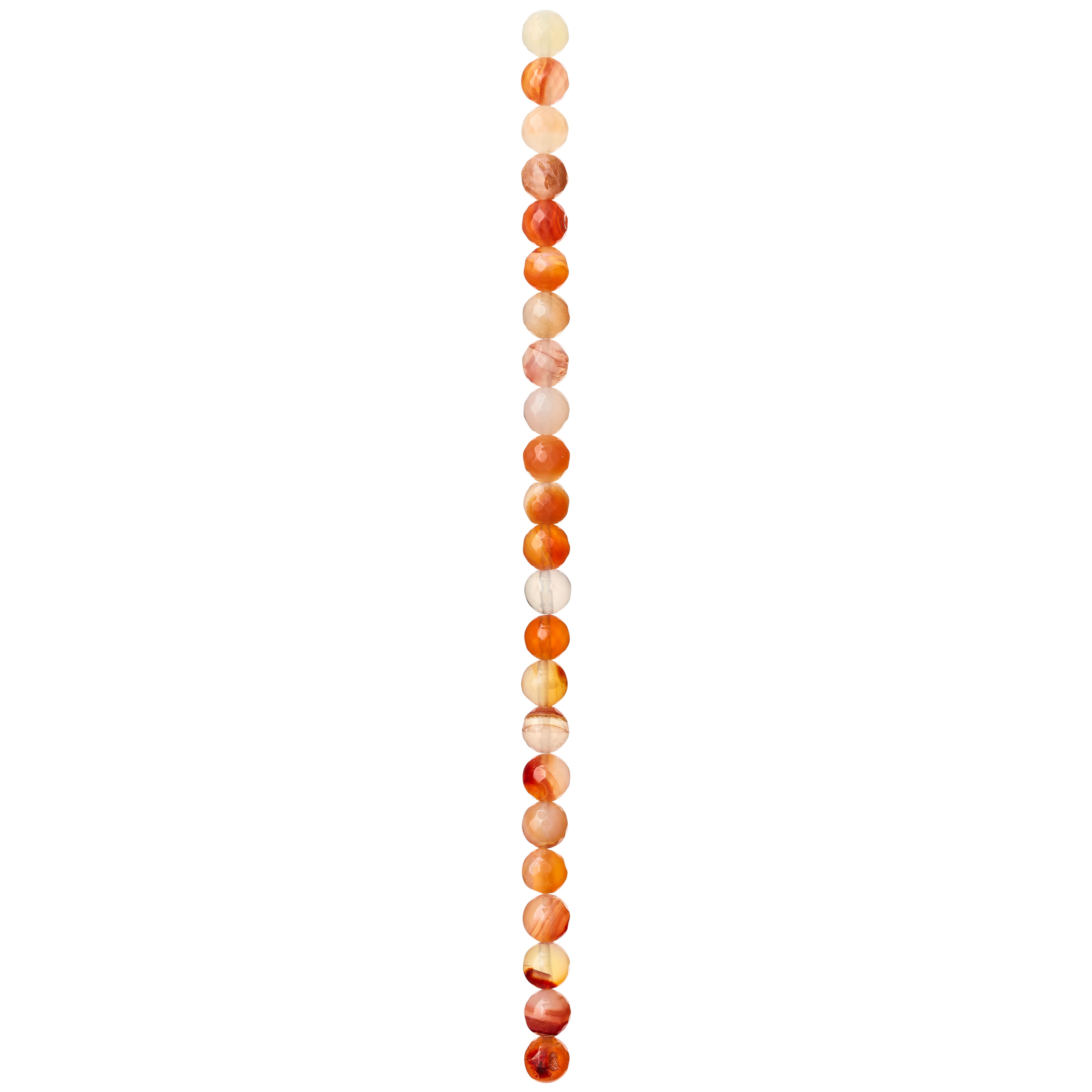 12 Pack: Orange Mixed Agate Round Beads, 8mm by Bead Landing™