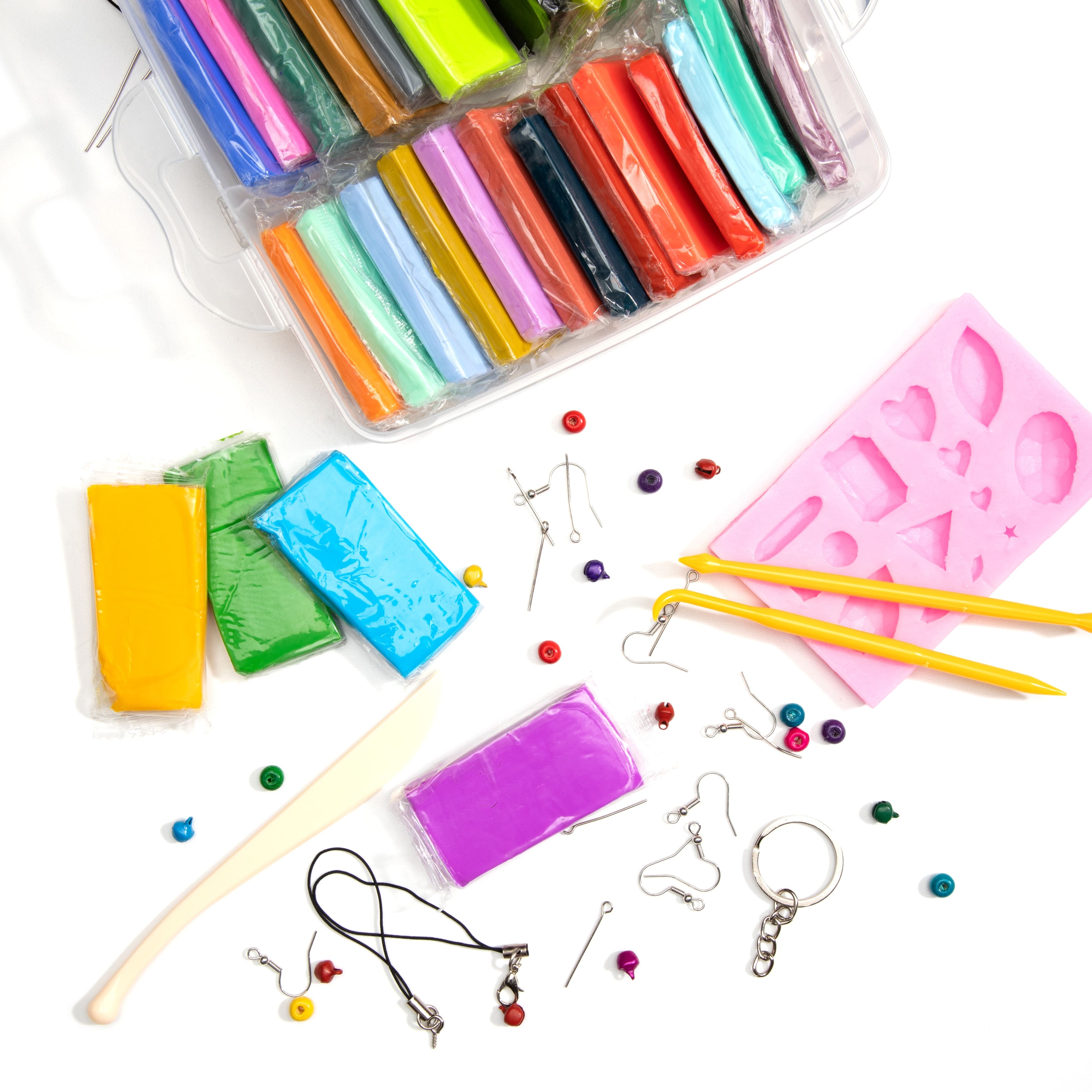 CousinDIY Multicolor Polymer Clay Jewelry Making Kit