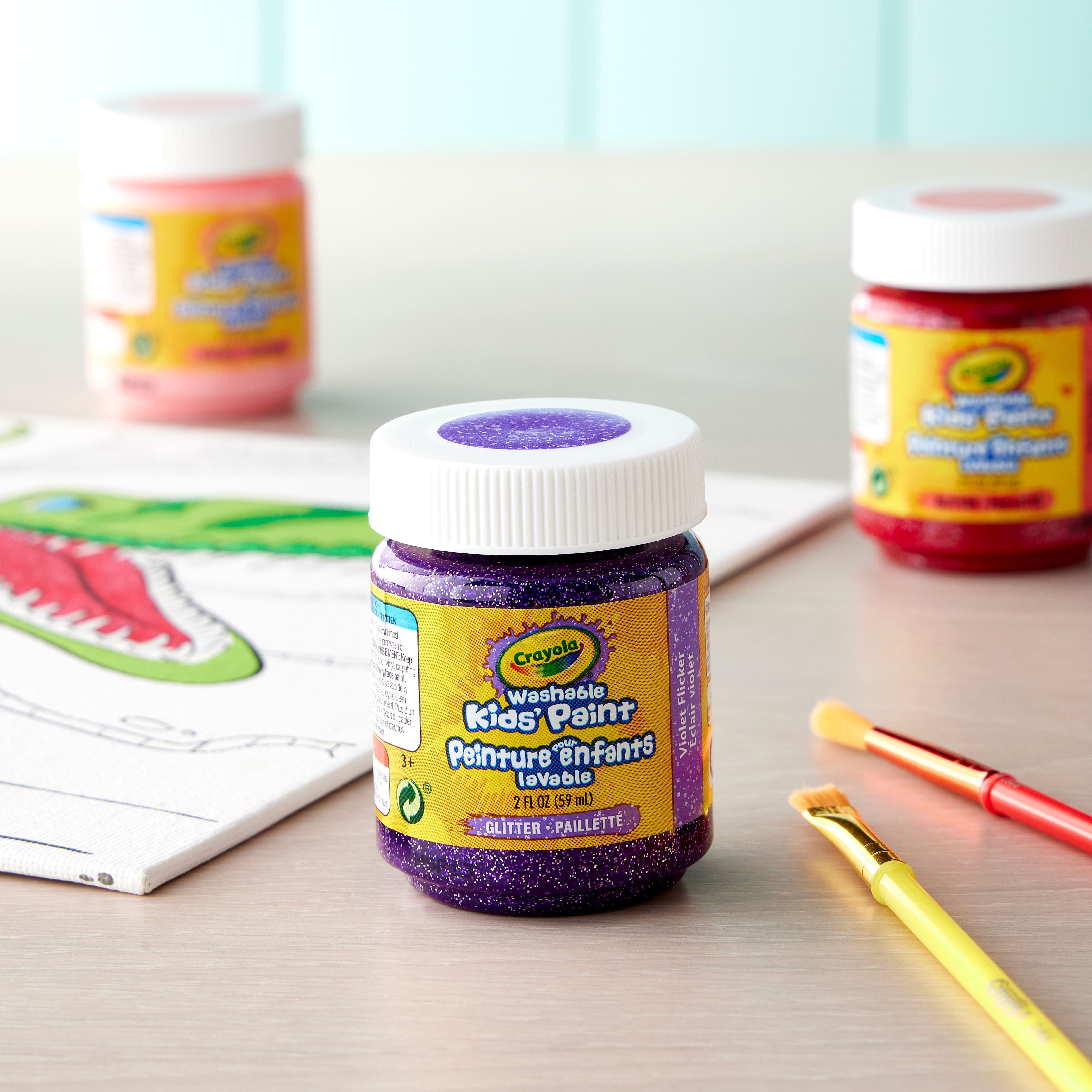 12 Pack: Crayola® Glitter Washable Kids' Paint, 2oz.