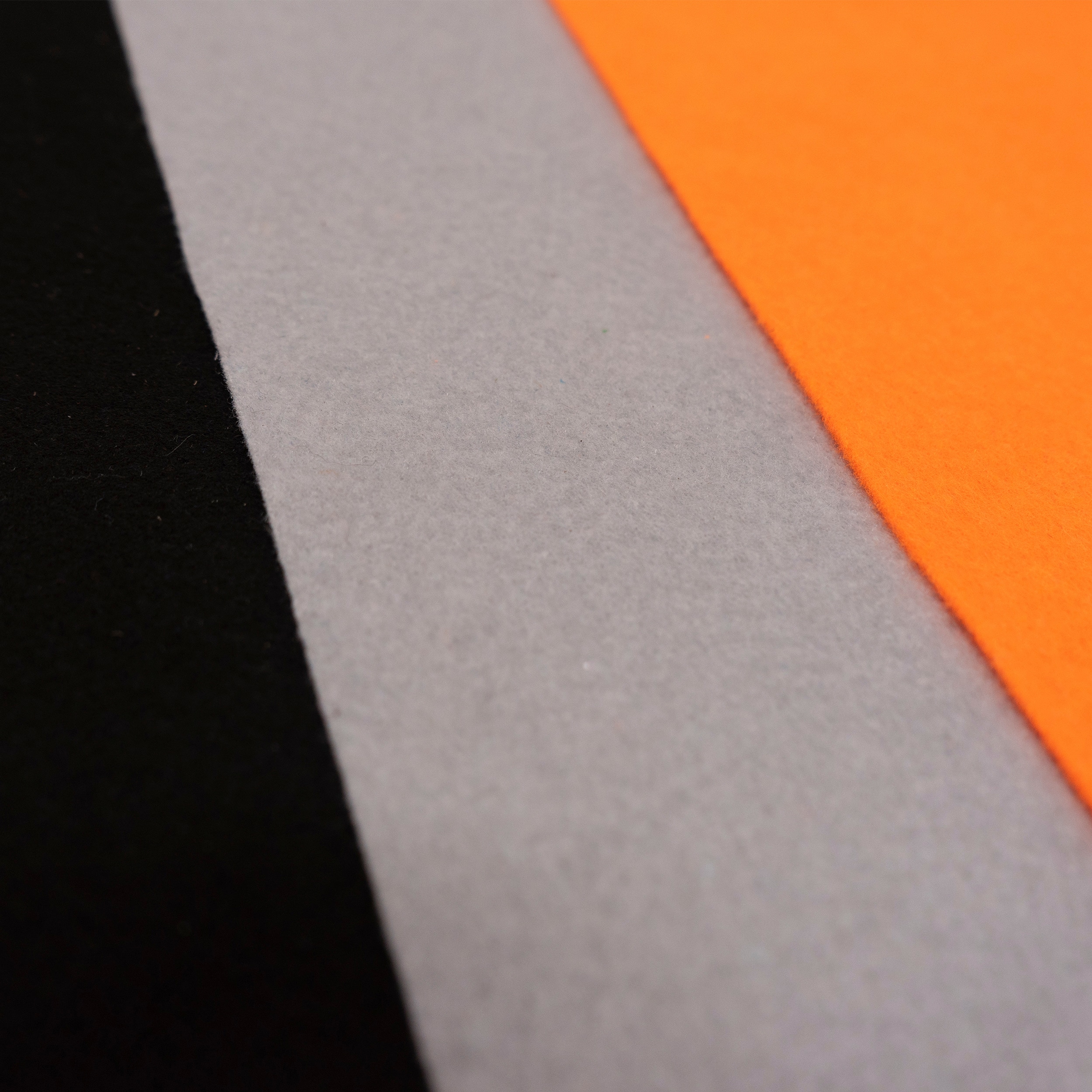 Singer Fabric, 100% POLYESTER, Felt, 3 Piece, Black, Grey, Orange