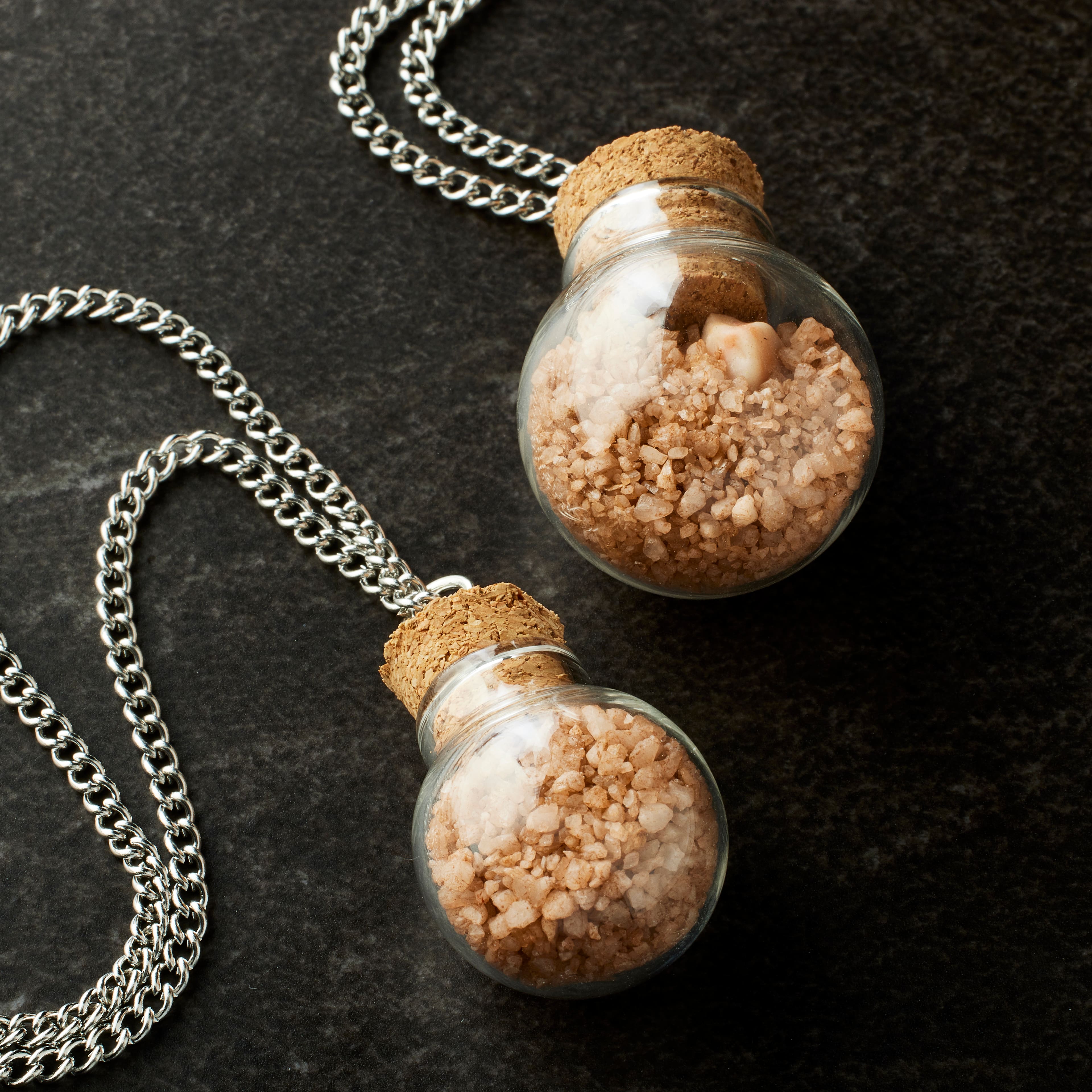 Found Objects&#x2122; Clear Round Bottle Pendants by Bead Landing&#x2122;