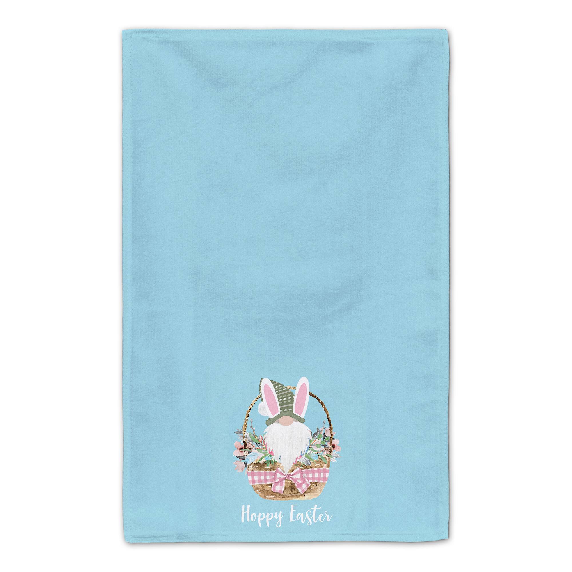 Gnome Bunny Basket Tea Towel Set