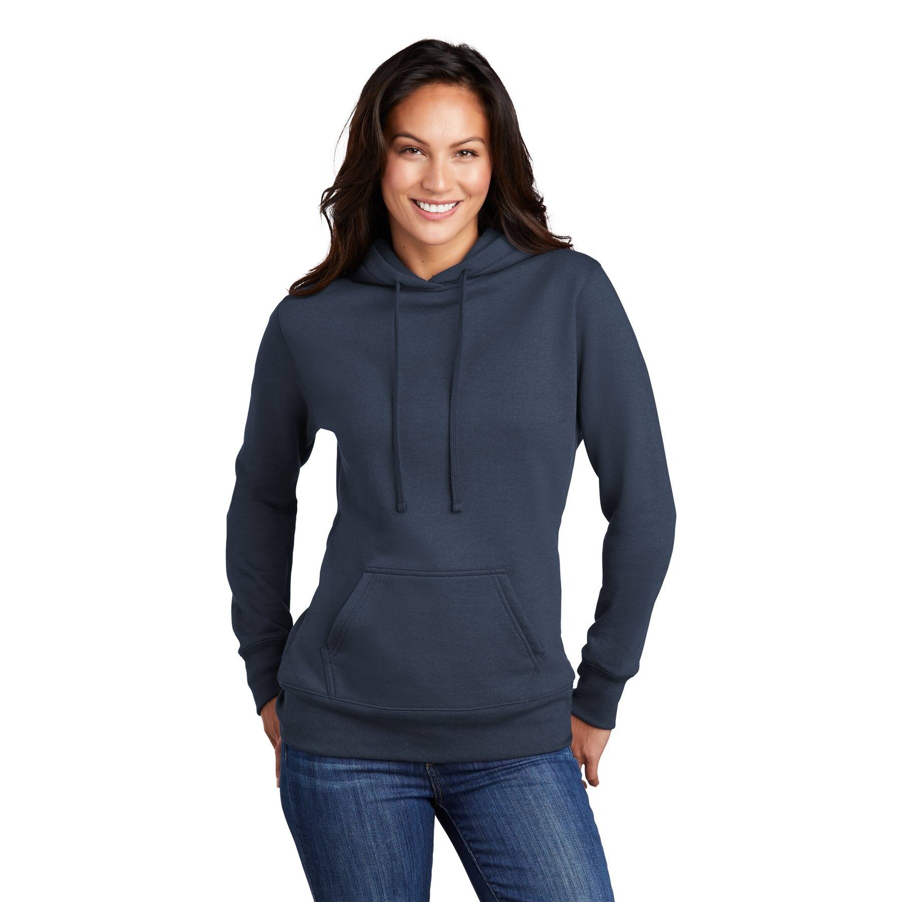 Port & Company® Hooded Pullover Ladies Core Fleece Sweatshirt