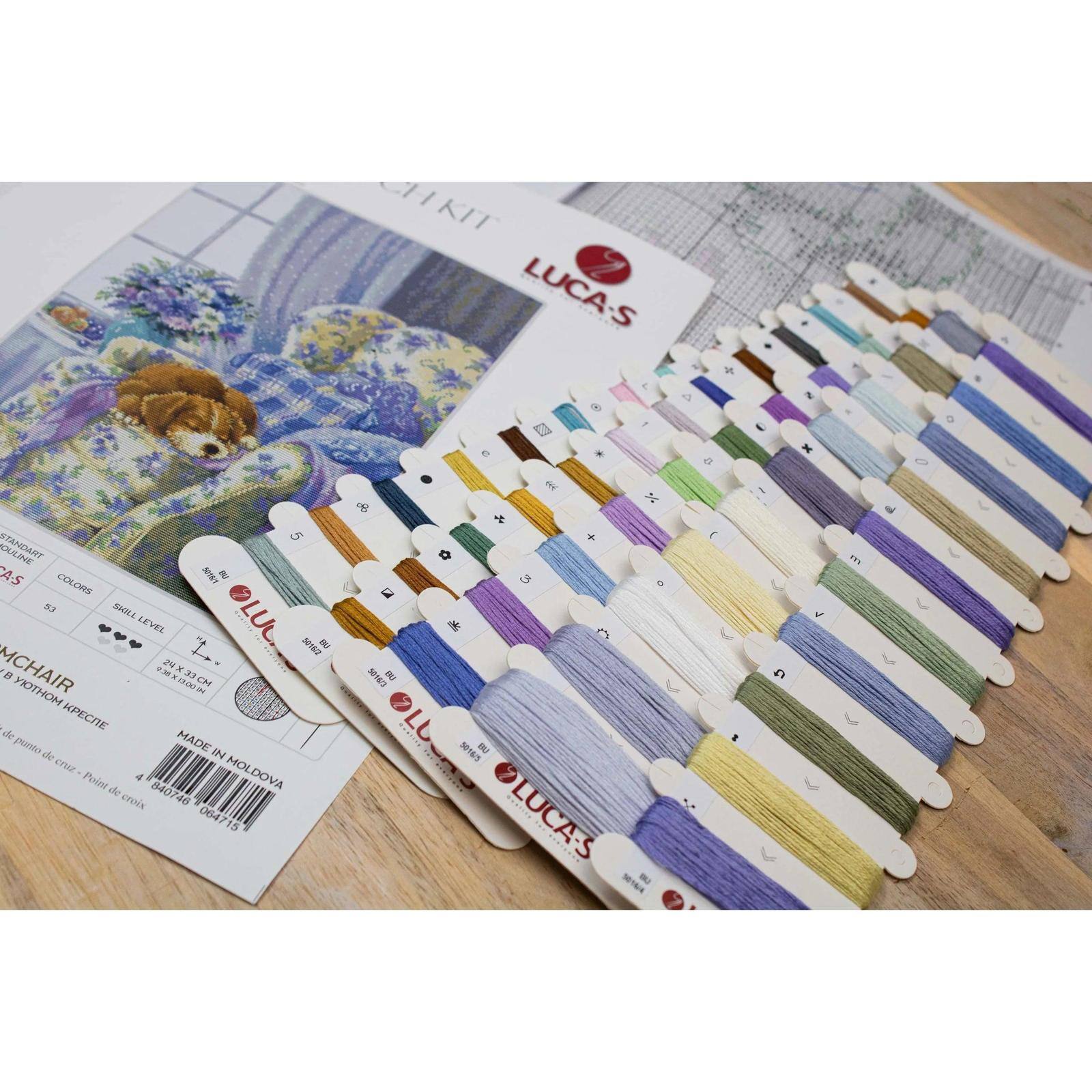 Luca-S Cozy Armchair Counted Cross-Stitch Kit