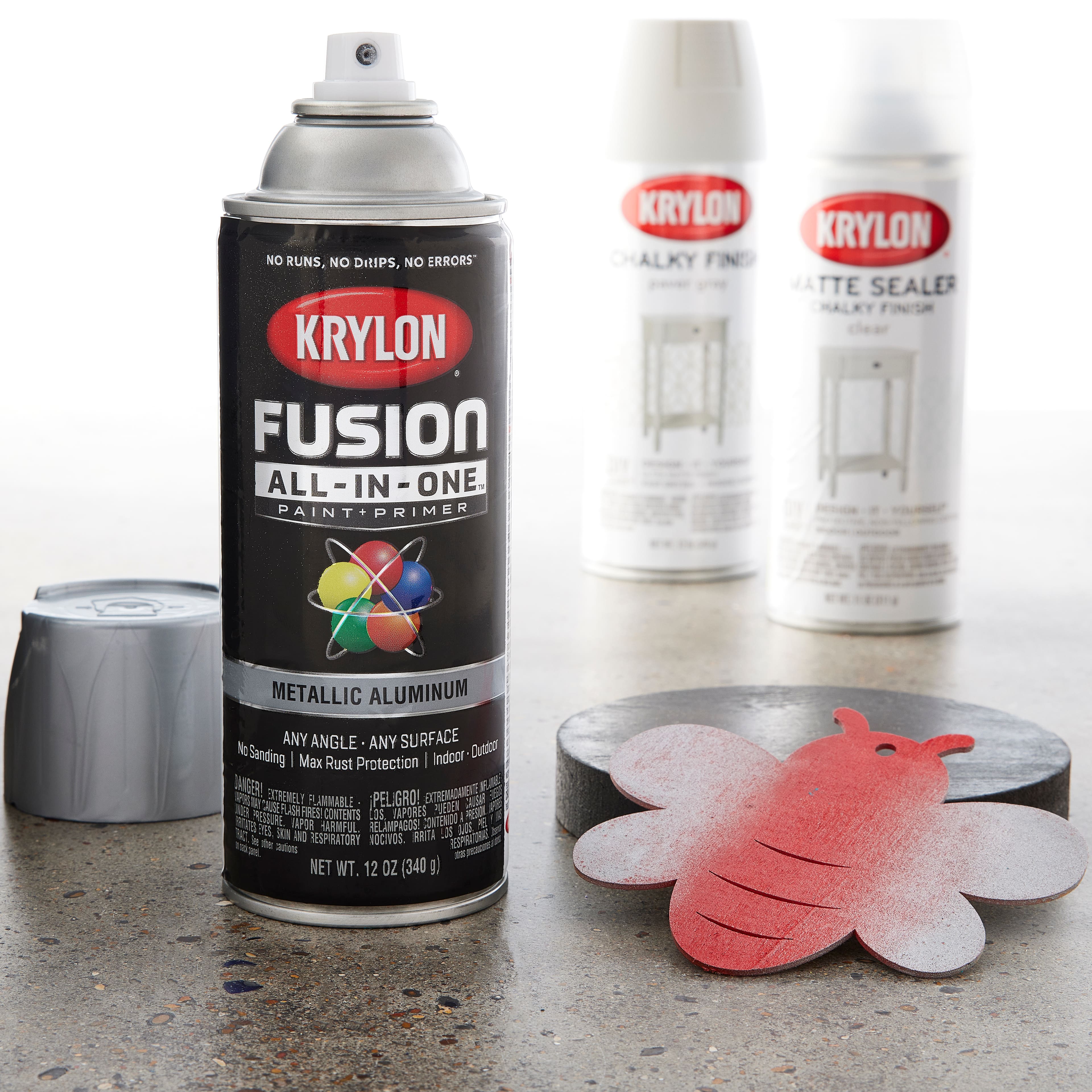 Krylon Fusion All-in-One Spray Paint, Gloss Clear, 12 oz.