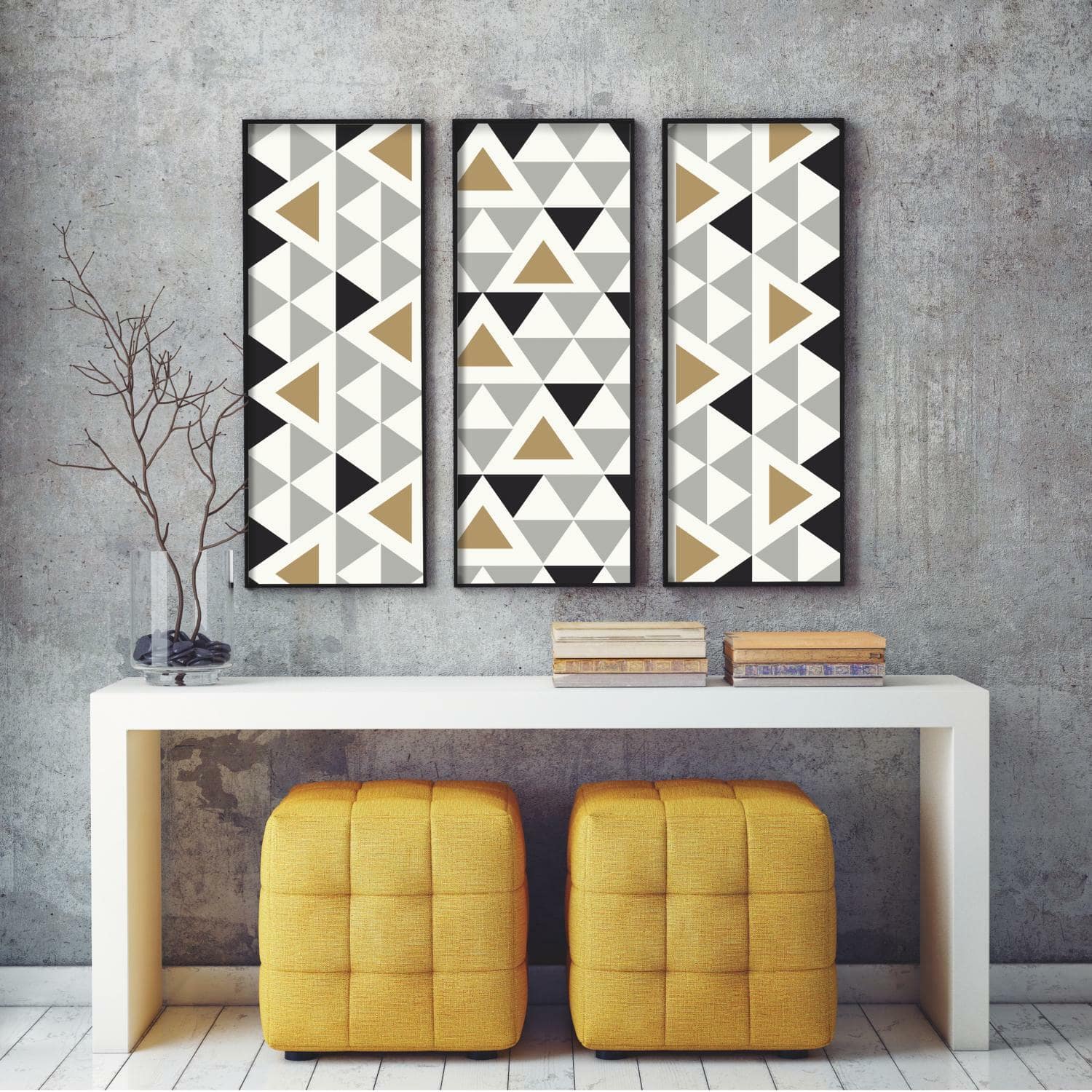 RoomMates Geometric Triangle Peel &#x26; Stick Wallpaper