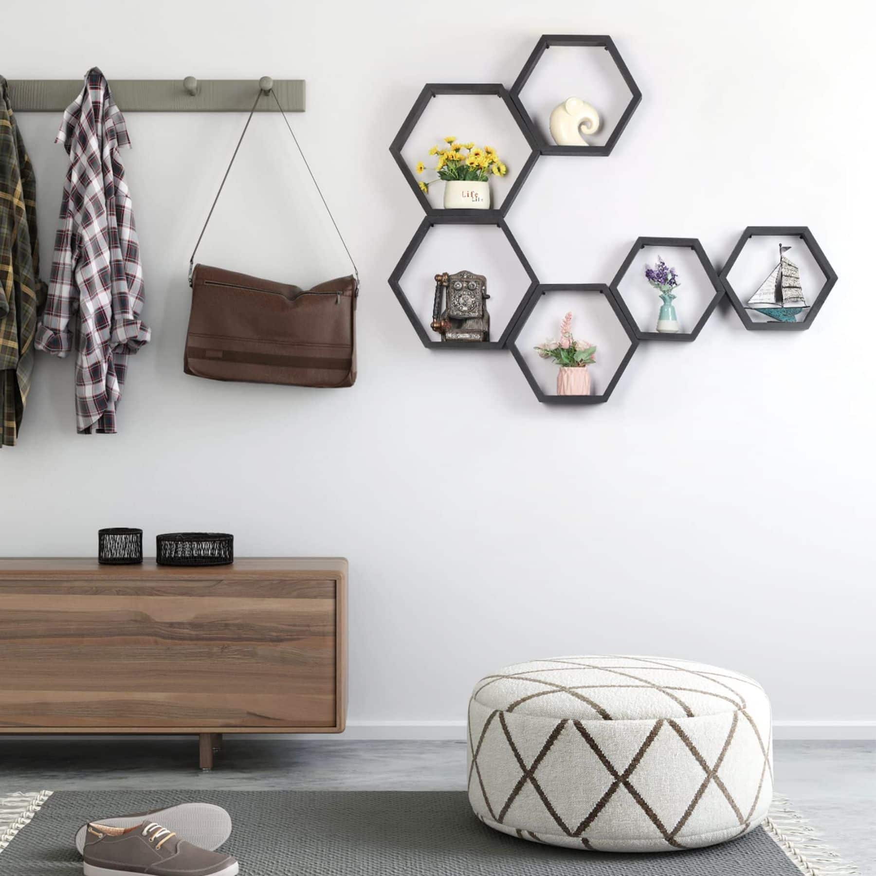 NEX&#x2122; Hexagon Floating Shelf Set