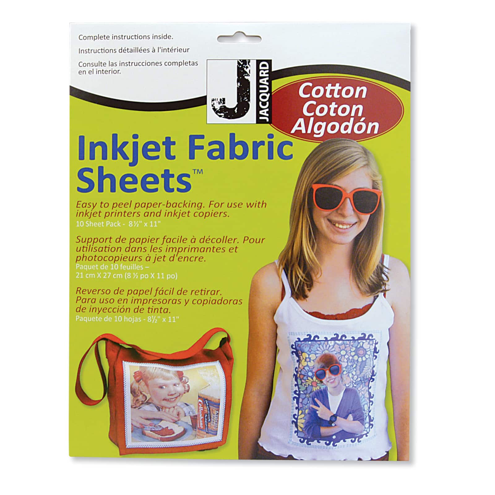Inkjet Printable Cotton Fabric Sheets 50-Sheet Pack