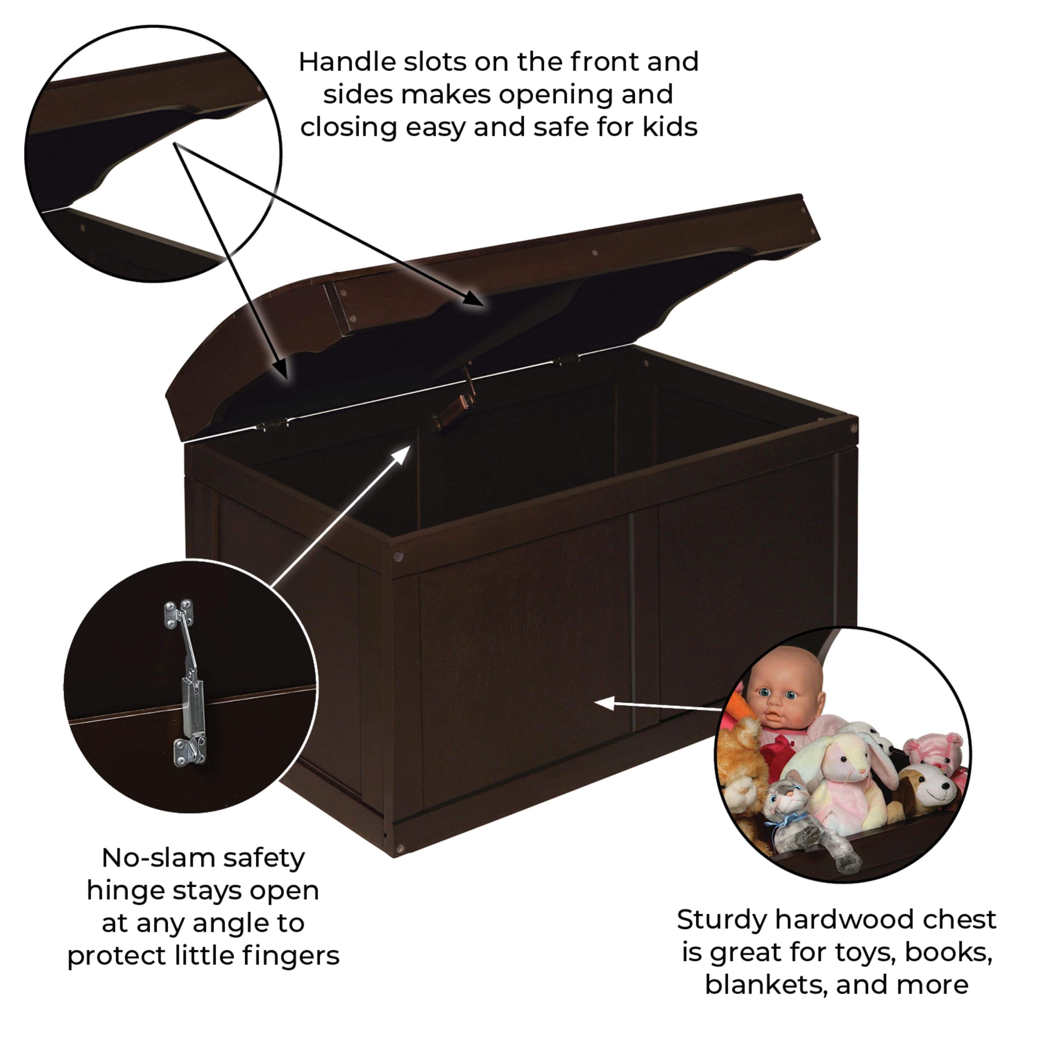 Badger Basket Hardwood Barrel Top Toy Chest