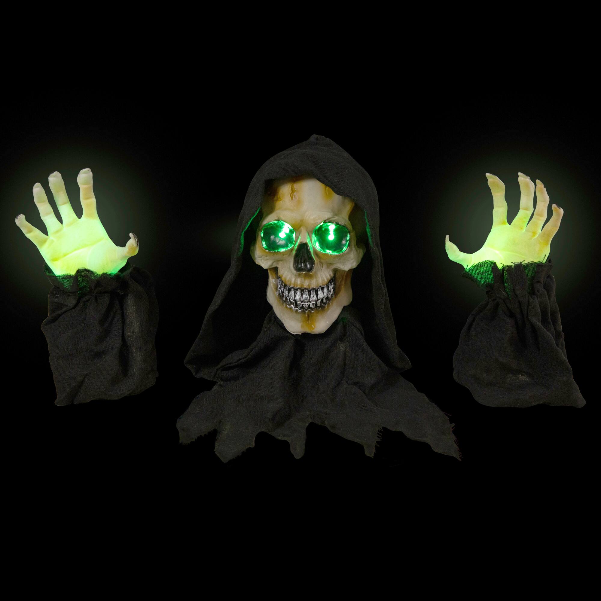 8&#x22; LED Lighted Grim Reaper with Sound Outdoor Halloween Decoration