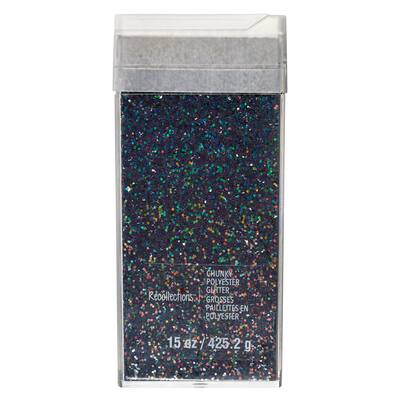 Black Chunky Polyester Glitter by Recollections™ | Michaels