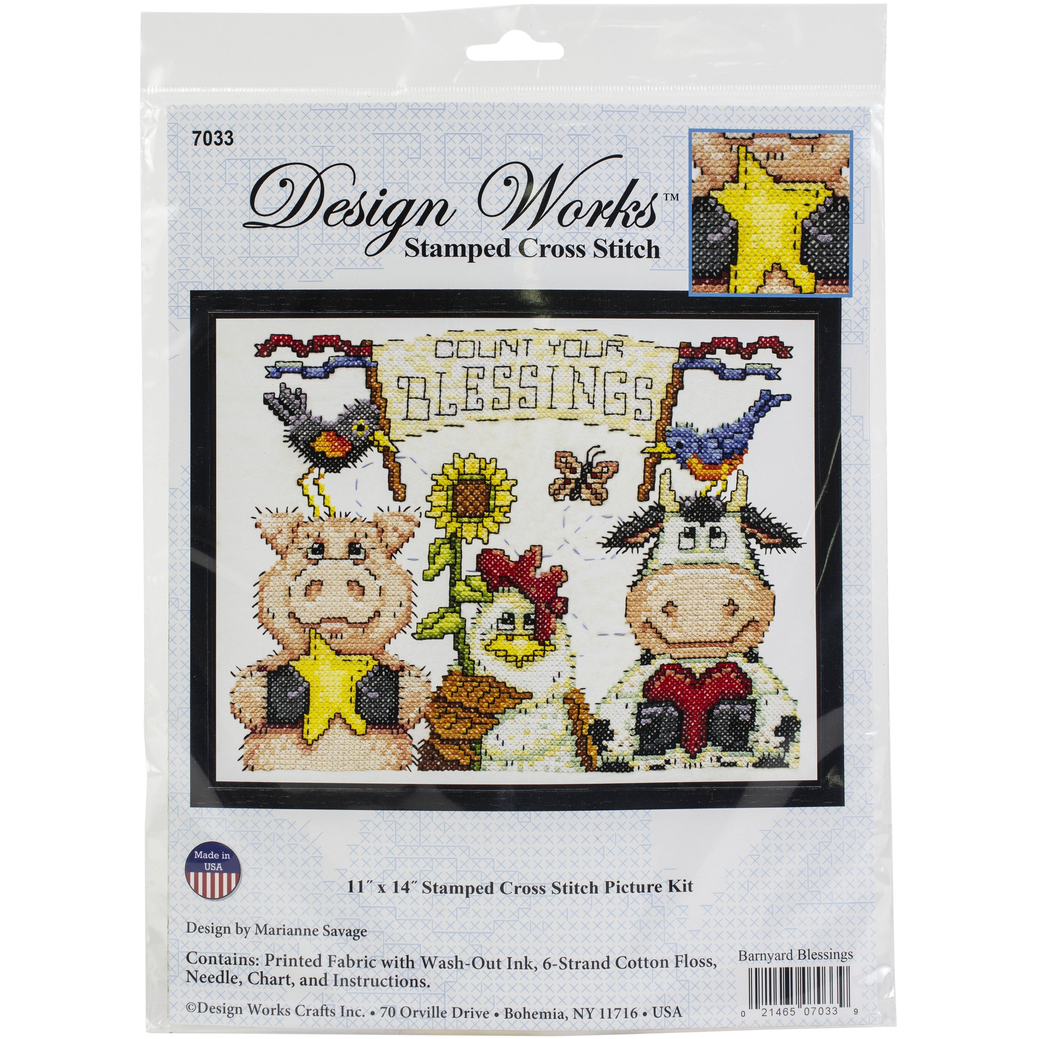 Design Works™ Barnyard Blessings Stamped Cross Stitch Kit