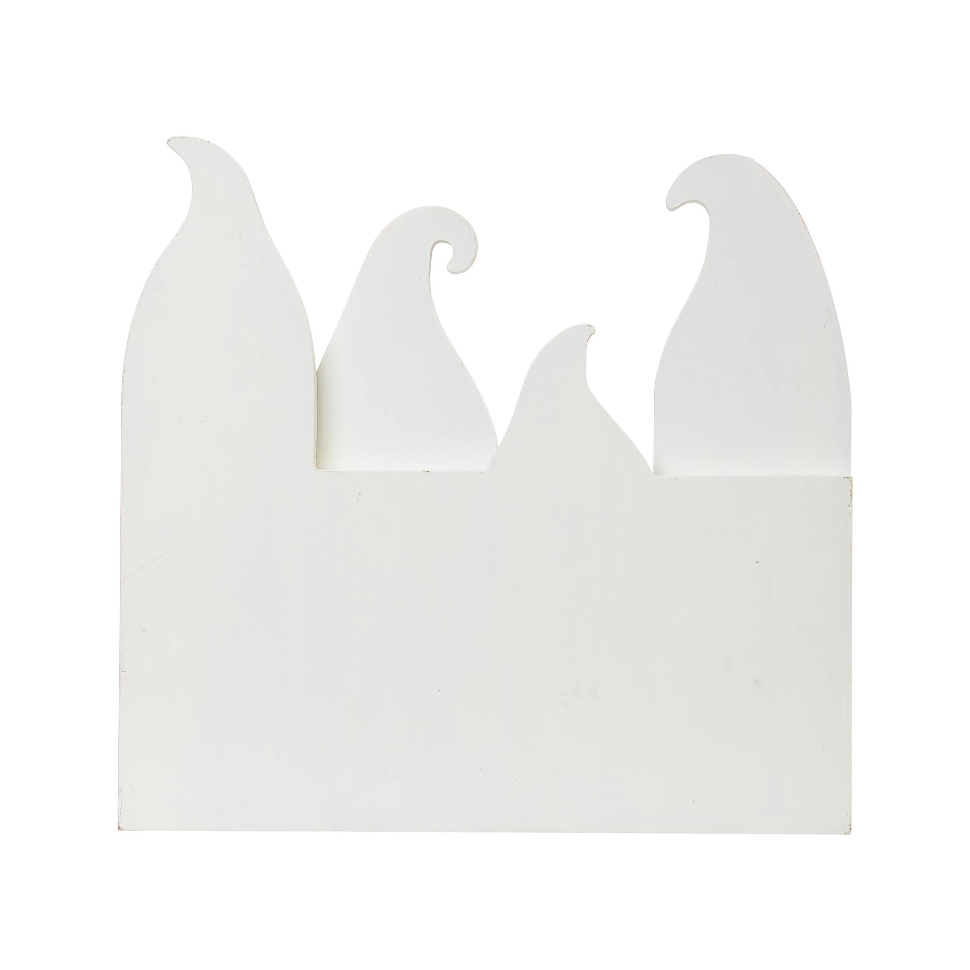 Glitzhome® 12" Ghost Halloween Wooden Table Decor