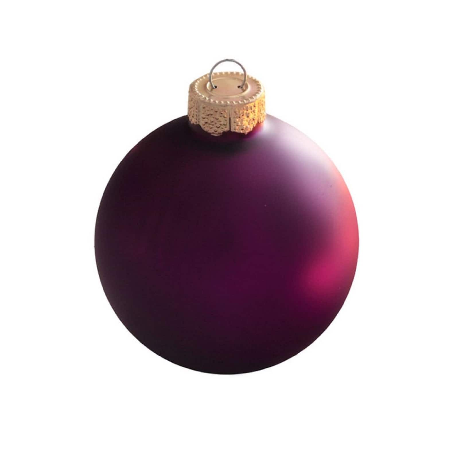 Whitehurst 12 Pack 2.75" Matte Glass Ball Christmas Ornaments
