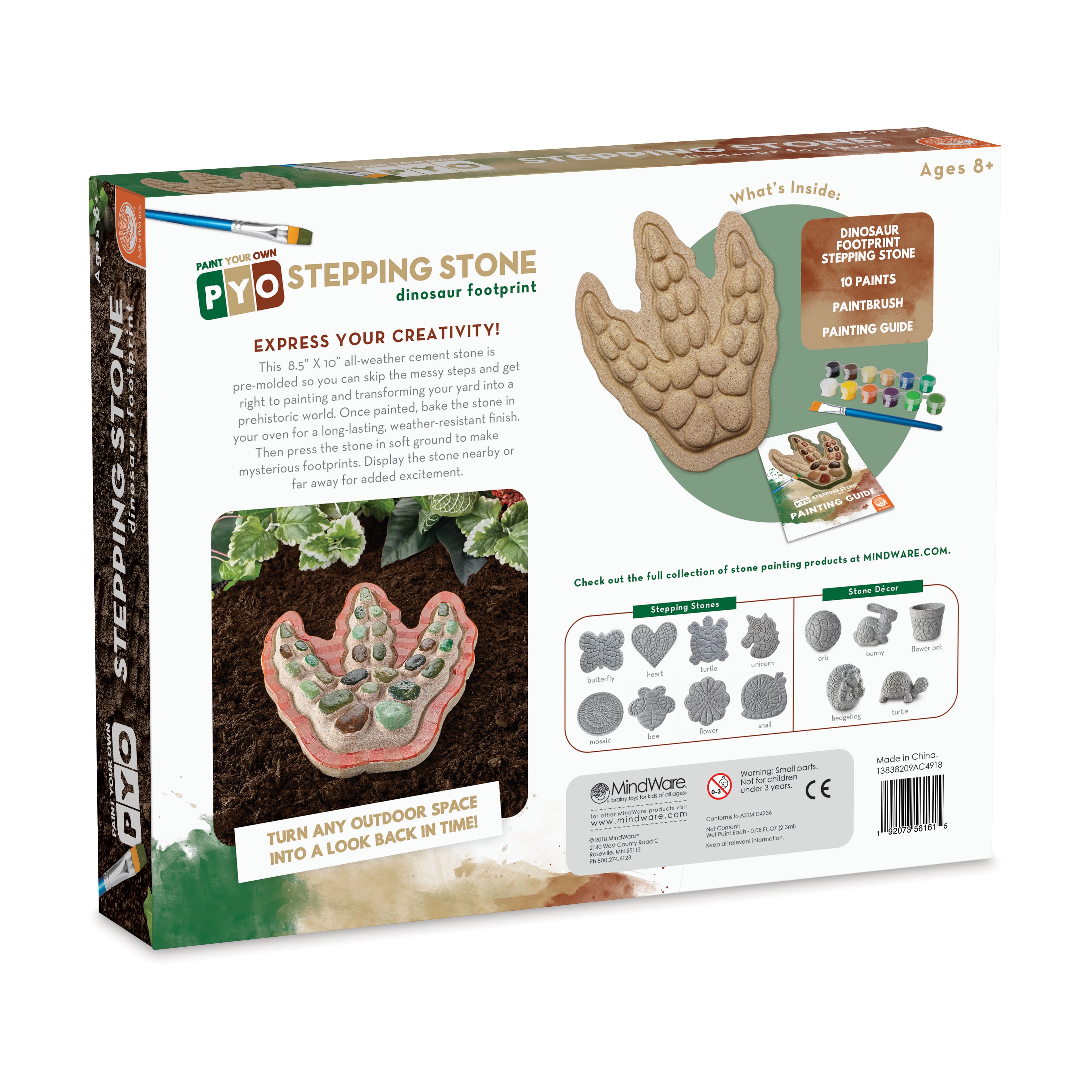 Paint Your Own Stepping Stone - Dinosaur Footprint