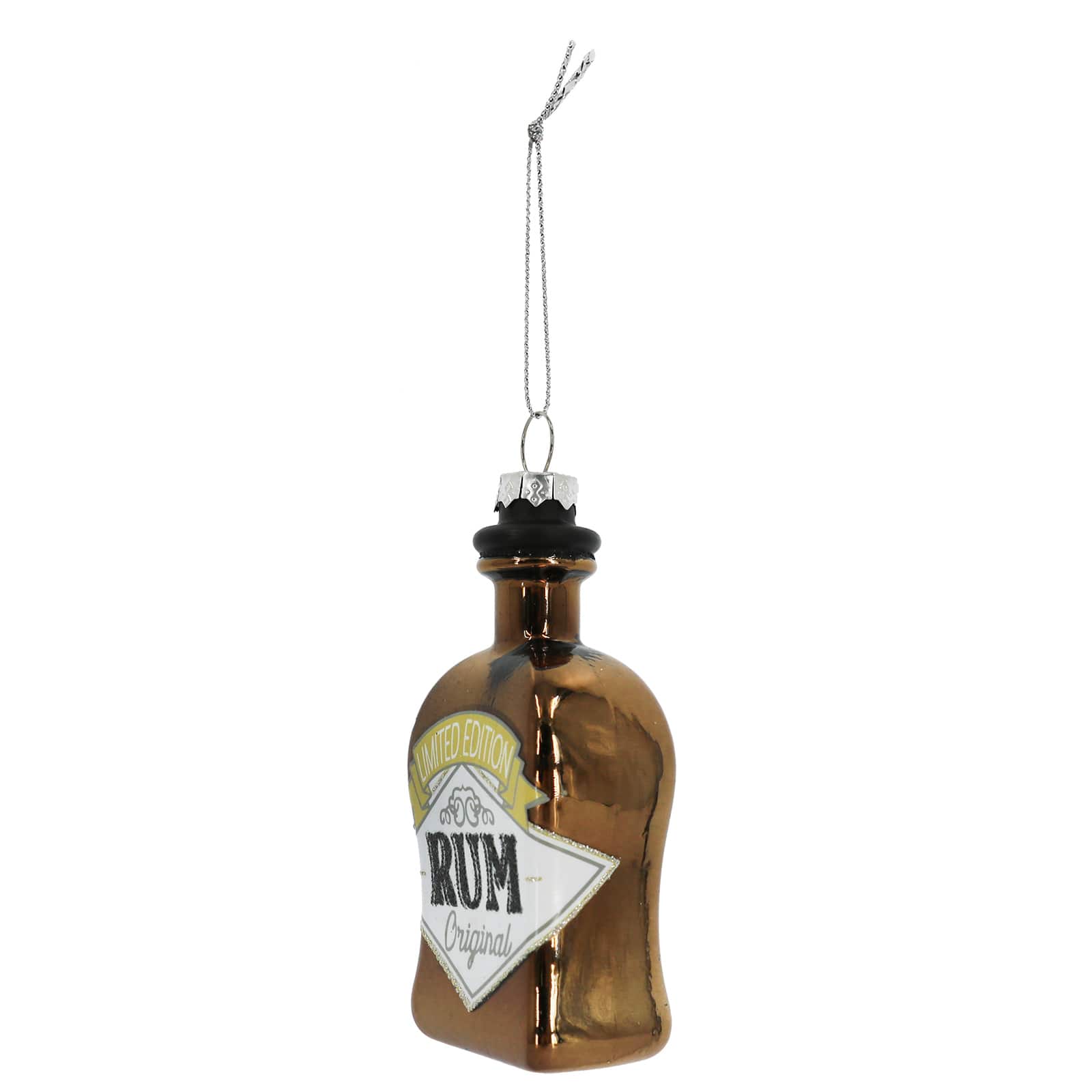4.5&#x22; Rum Bottle Glass Ornament by Ashland&#xAE;