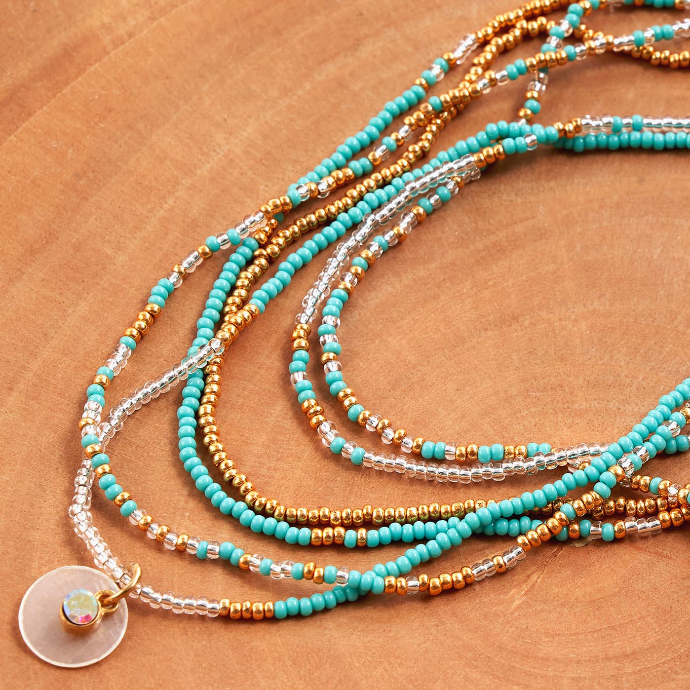Multi-Strand Seed Bead Necklace