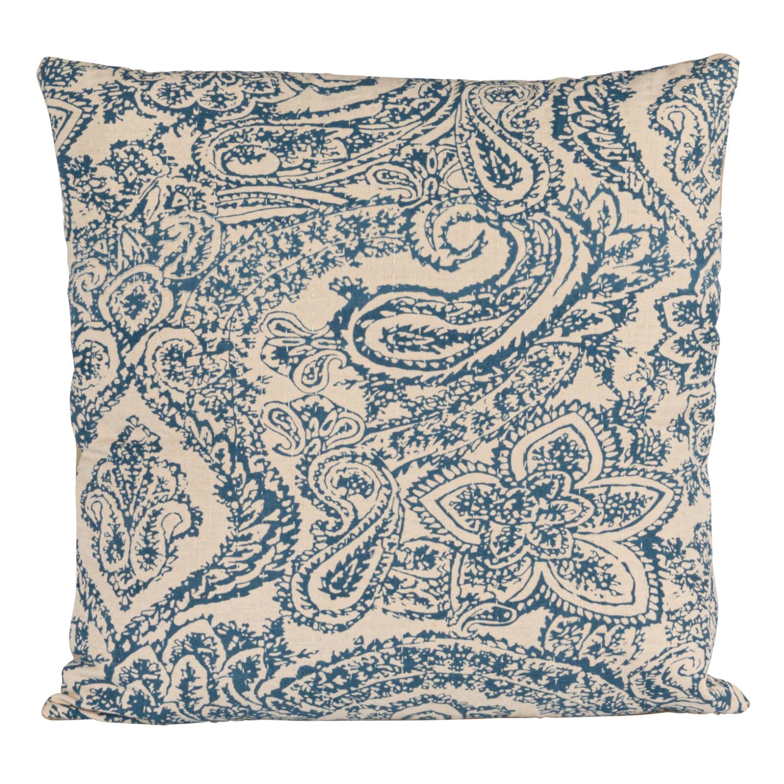 Hello Honey&#xAE; 20&#x22; Blue Paisley Accent Pillow