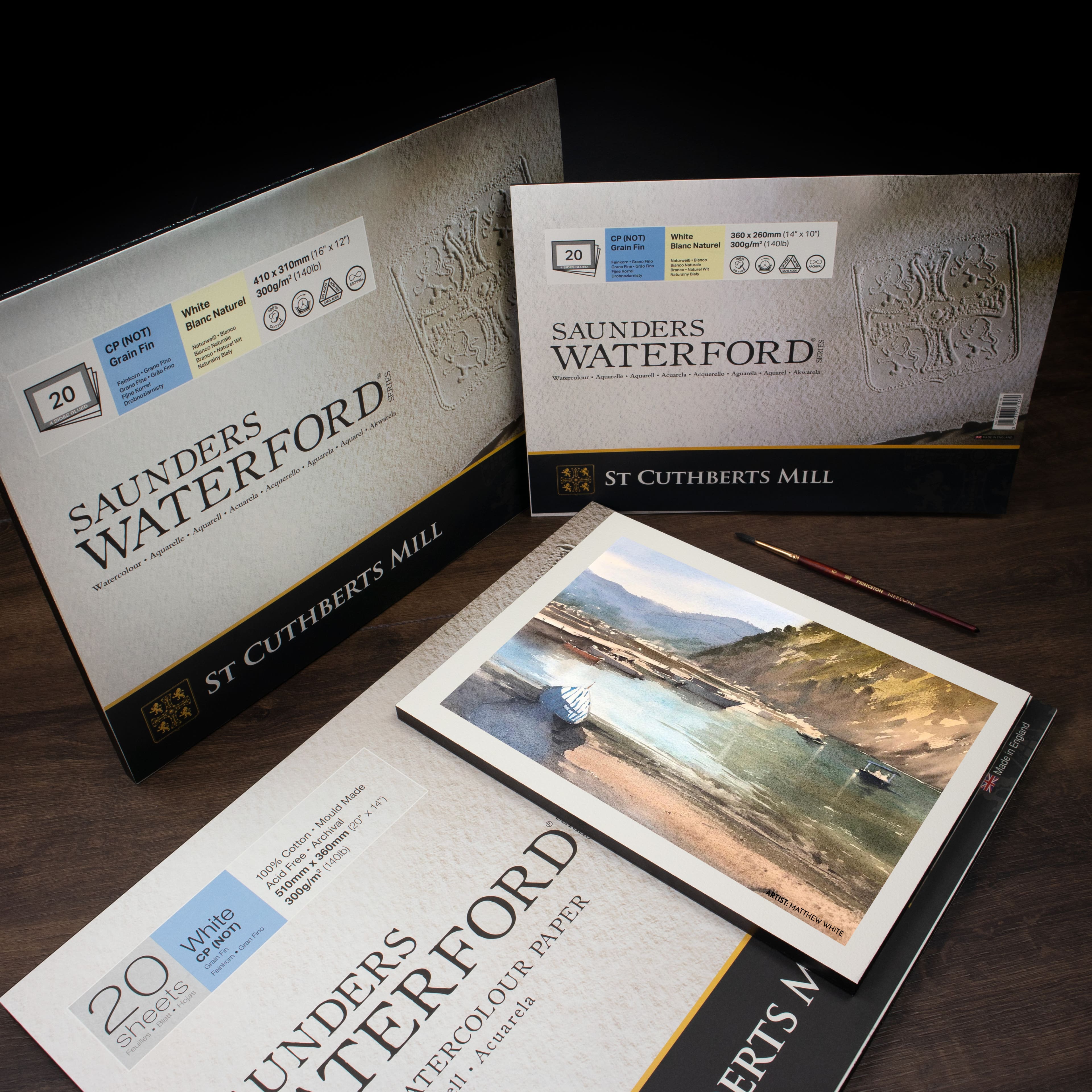 Saunders Waterford® 9" x 12" CP Surface Watercolour Paper Block