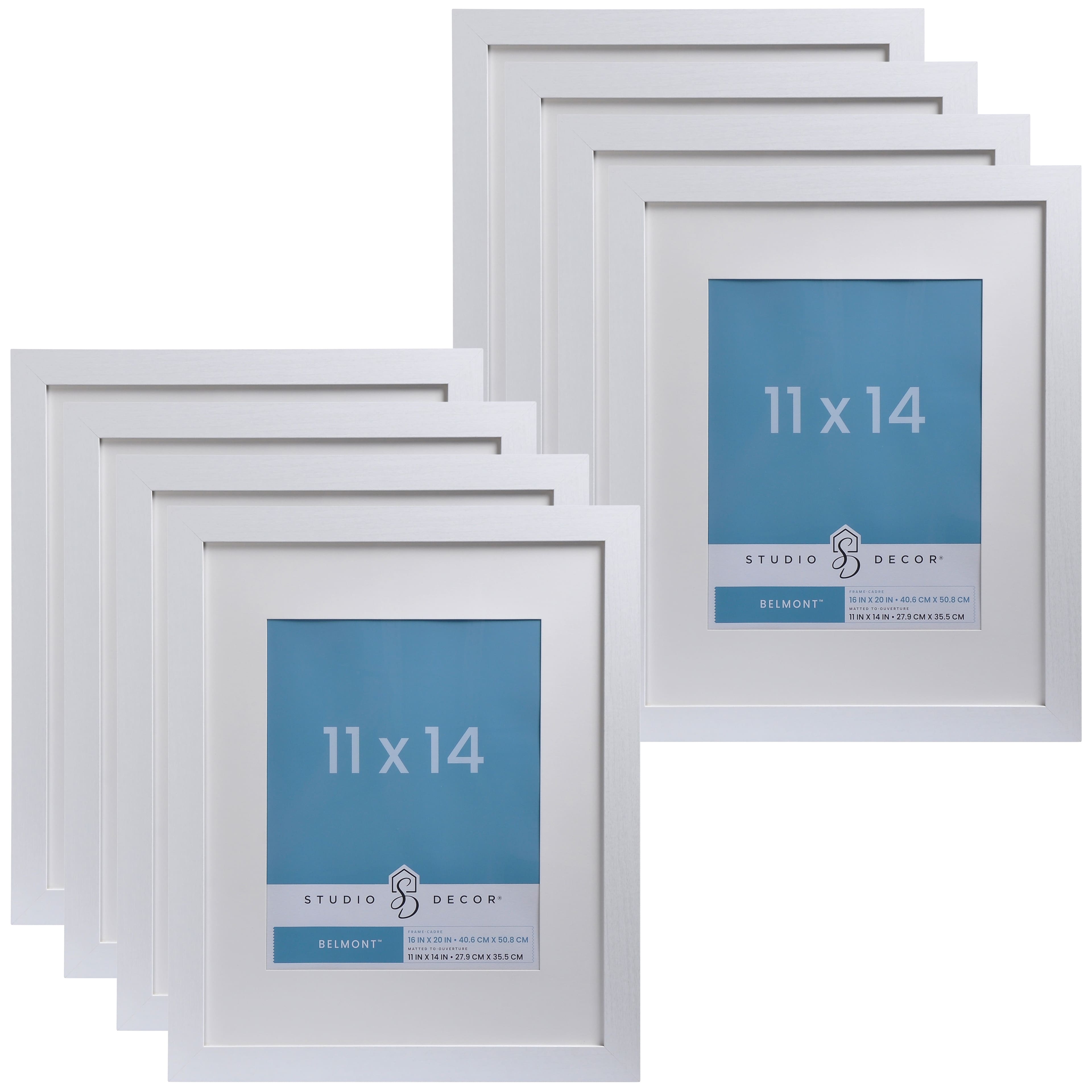 8 Pack: White Frame with Mat, Belmont by Studio D&#xE9;cor&#xAE;