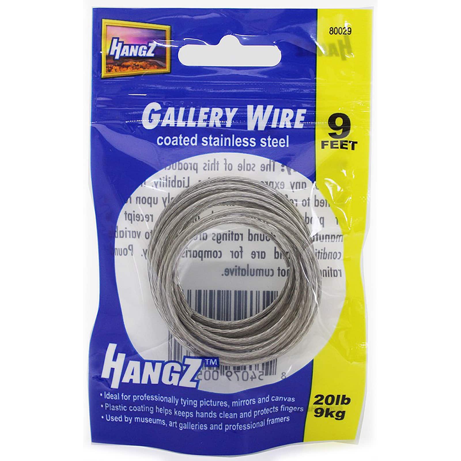 HangZ™ 20lb. Coated Stainless Steel Gallery Wire, 9ft.
