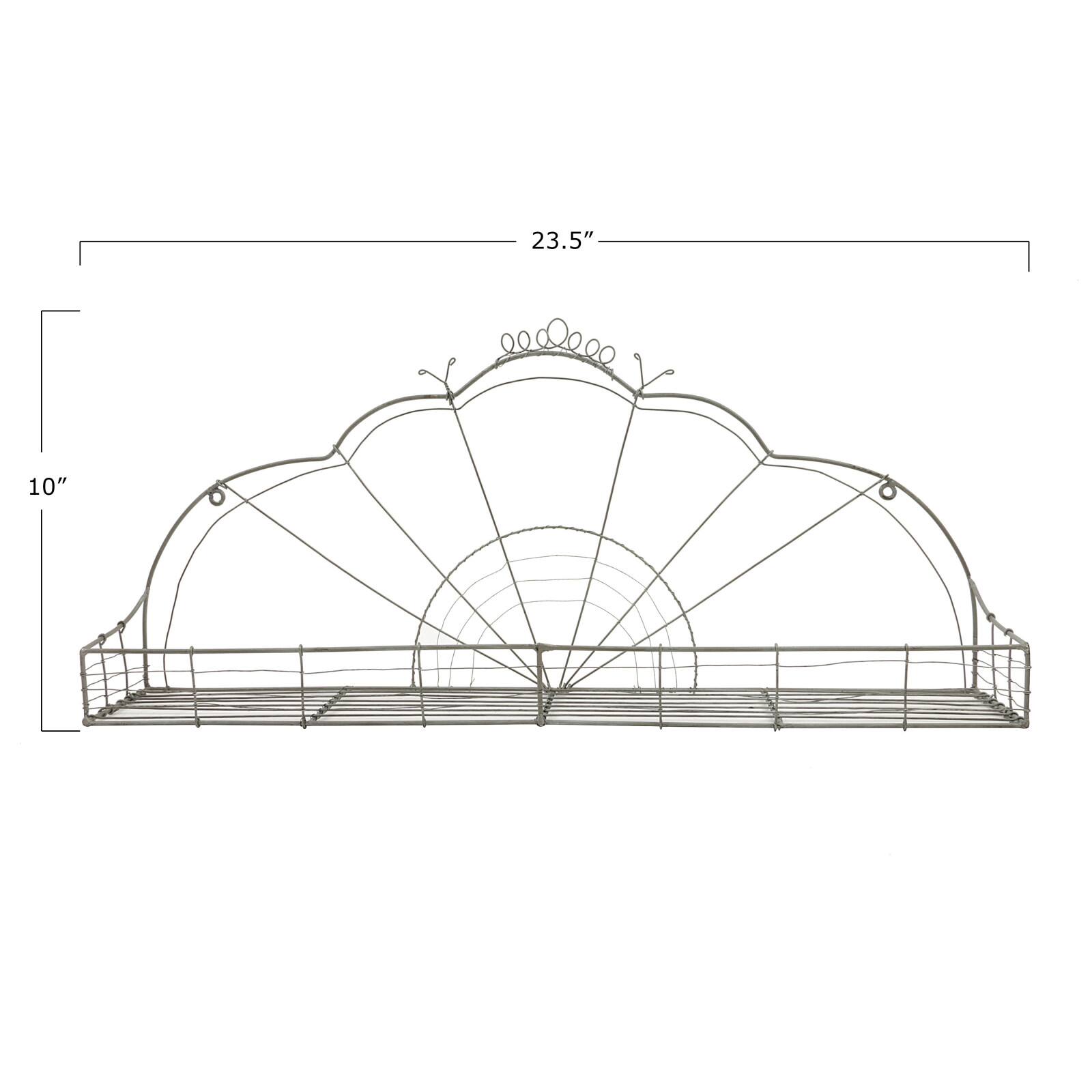 Hello Honey® 23.5" Silver Wire Scalloped Wall Shelf
