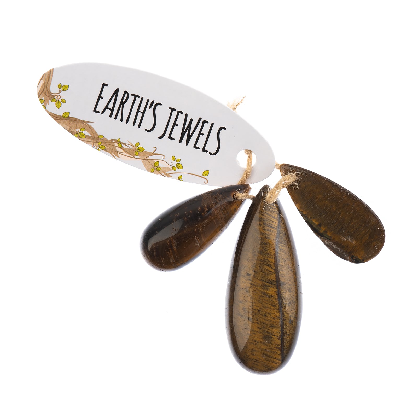 John Bead Earth’s Jewels Natural Stone Teardrop Pendant Slices