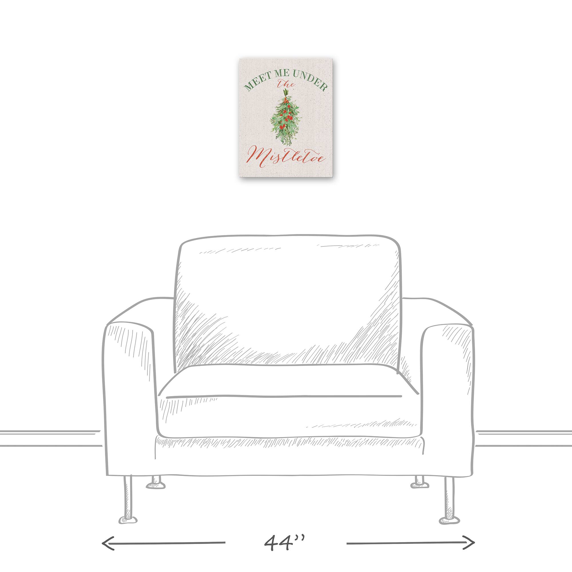 Meet Under Mistletoe 11x14 Canvas Wall Art