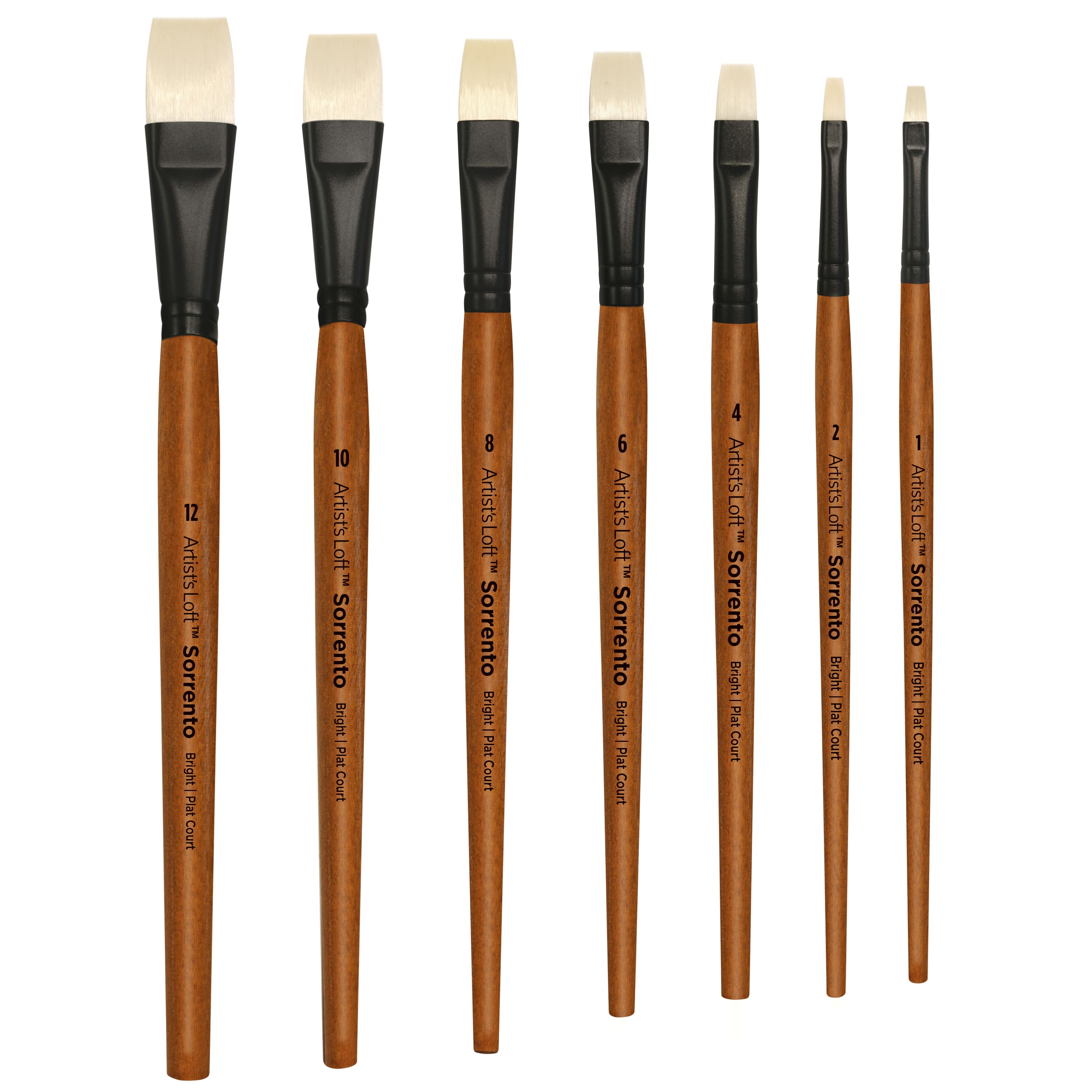 12 Pack: Sorrento Oil Short Handle Bright Brush By Artist's Loft ...