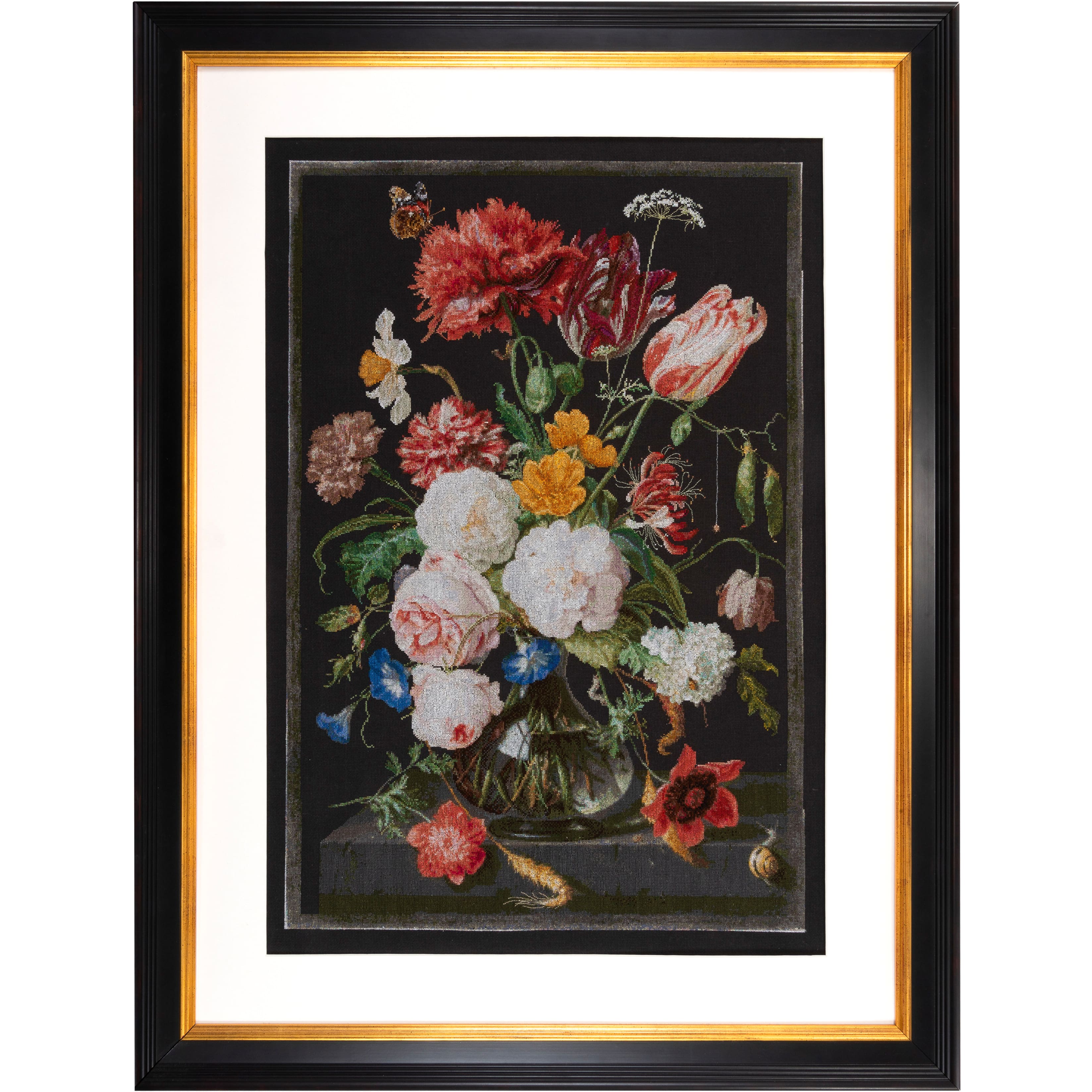 Thea Gouverneur Since 1959® Flower Still Life Counted Cross Stitch Kit