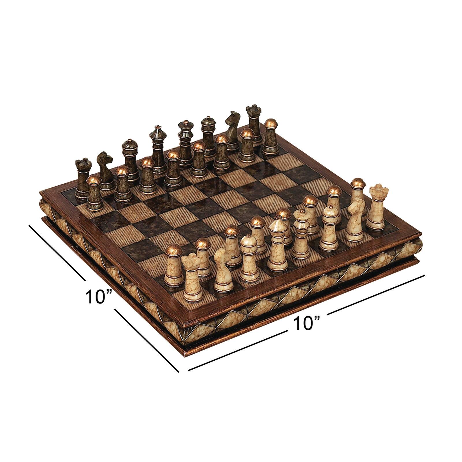 Dark Brown Traditional Chess Game Set