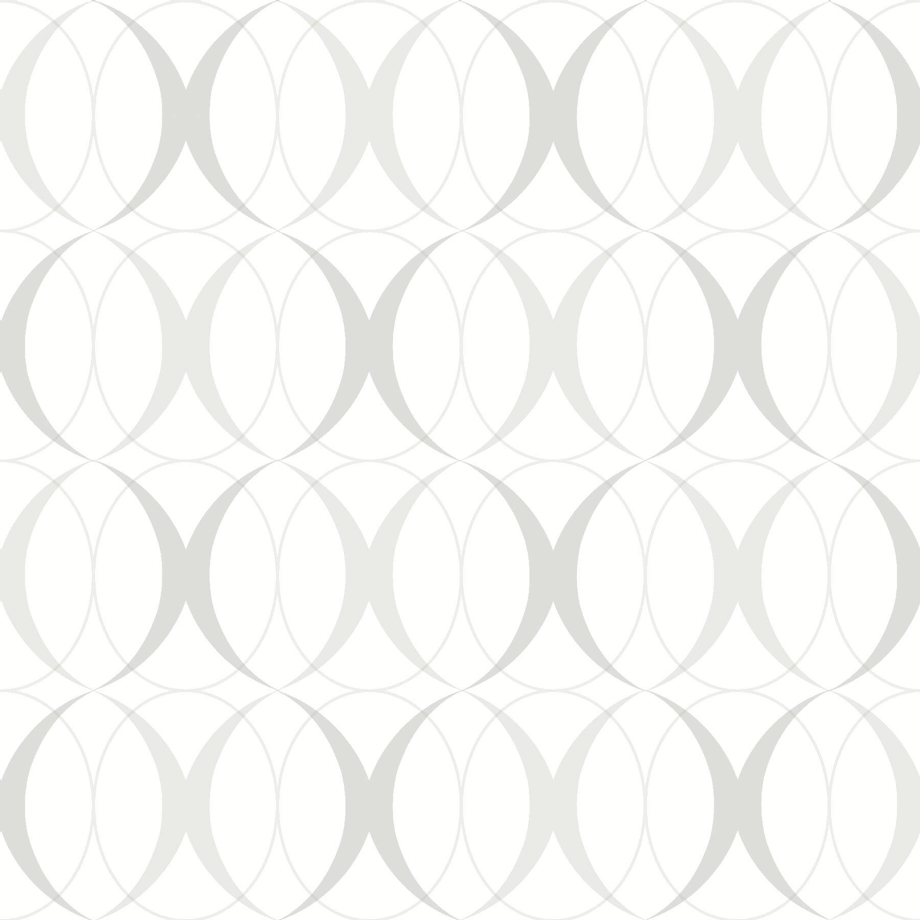 NuWallpaper Circulate Light Silver Peel &#x26; Stick Wallpaper