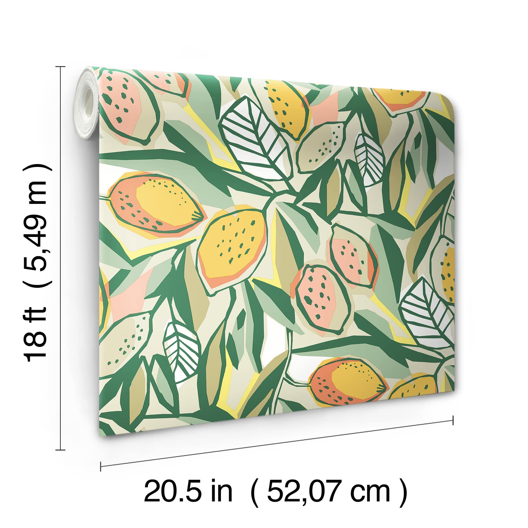 NuWallpaper Main Squeeze Peach Peel & Stick Wallpaper